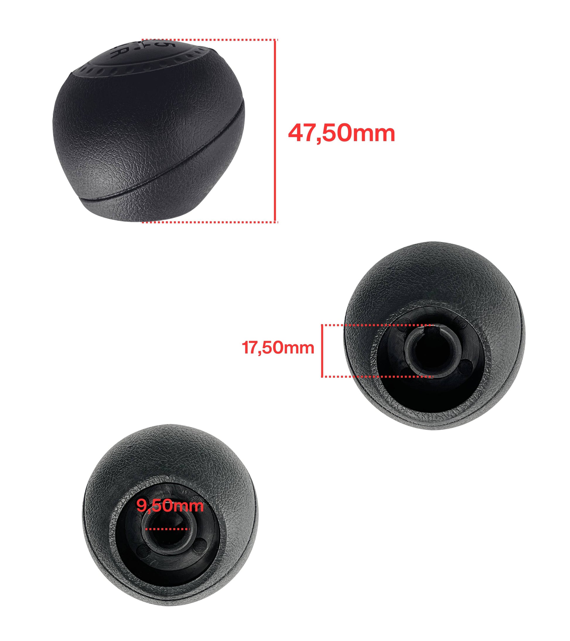 5 Speed ​​Knob and Medium Spring for Gear Lever Compatible with Fiat Punto 188 1999-2012 (with courier)