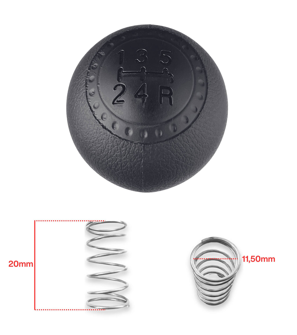 5 Speed ​​Knob and Medium Spring for Gear Lever Compatible with Fiat Punto 188 1999-2012 (with courier)