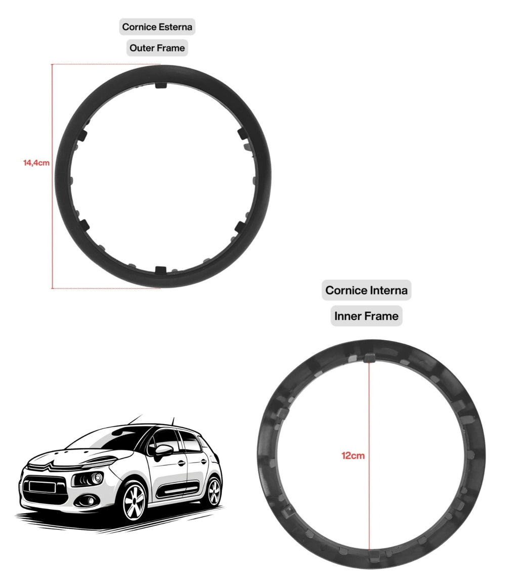 Black External Frame and Ring Kit Gear Lever Boot Frame Compatible with Citroen C3 2003-2009 and C2 2003-2010