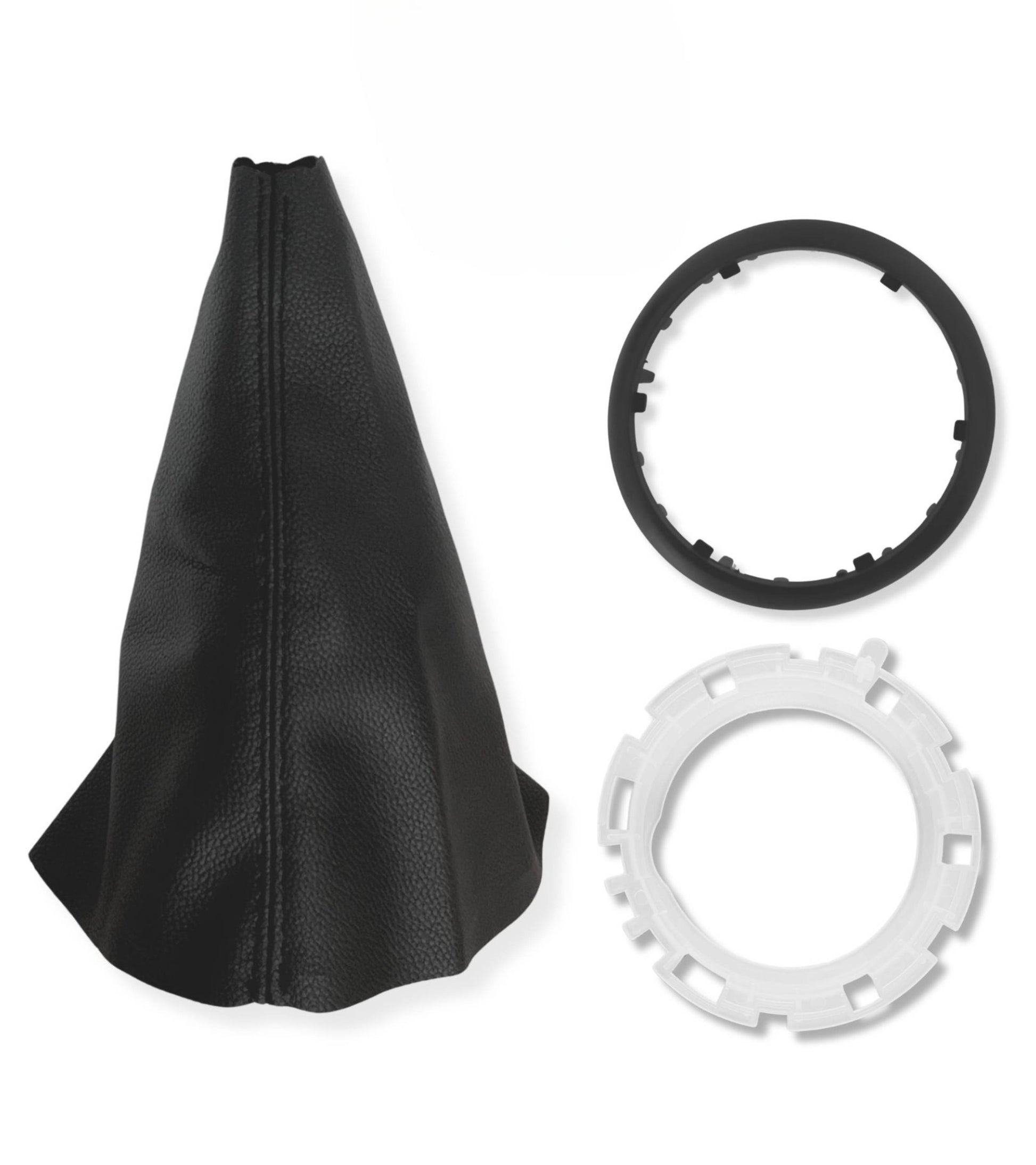 Gear Shift Boot Compatible with Citroen C2 2003-2010 with Ring, Black External Frame, OEM 2403CV, 1606400280, 7589T8, 7589V0