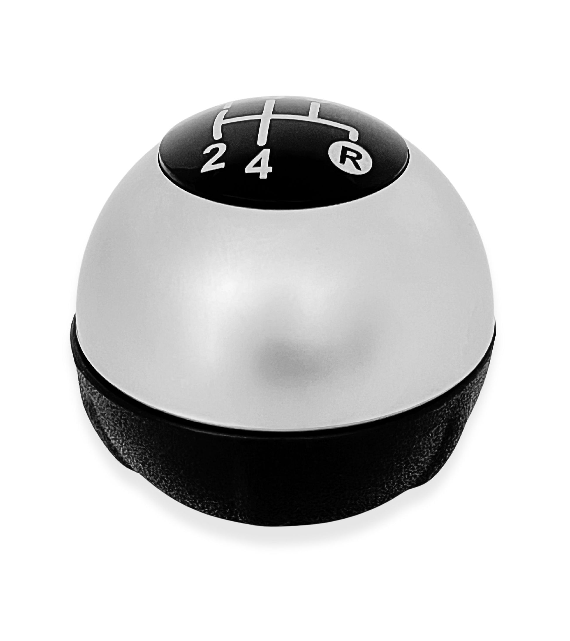 5 Speed ​​Gear Knob &amp; Reverse Compatible with Fiat 500 500C 2007-2018 Silver