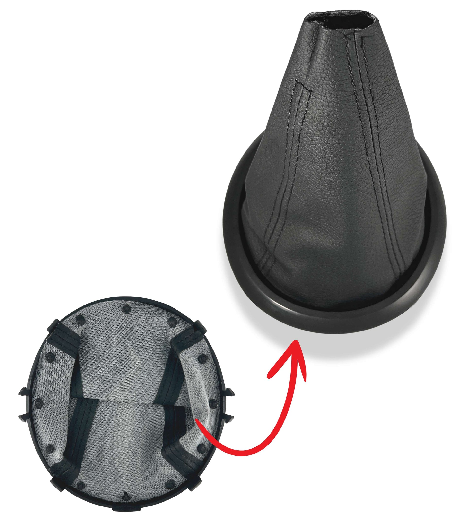 Black Stitching Gear Shift Boot Kit with Gear Lever Ring Compatible with Suzuki Swift 2005-2010, Suzuki SX4 2007-2013, Suzuki ALTO 2009-2014