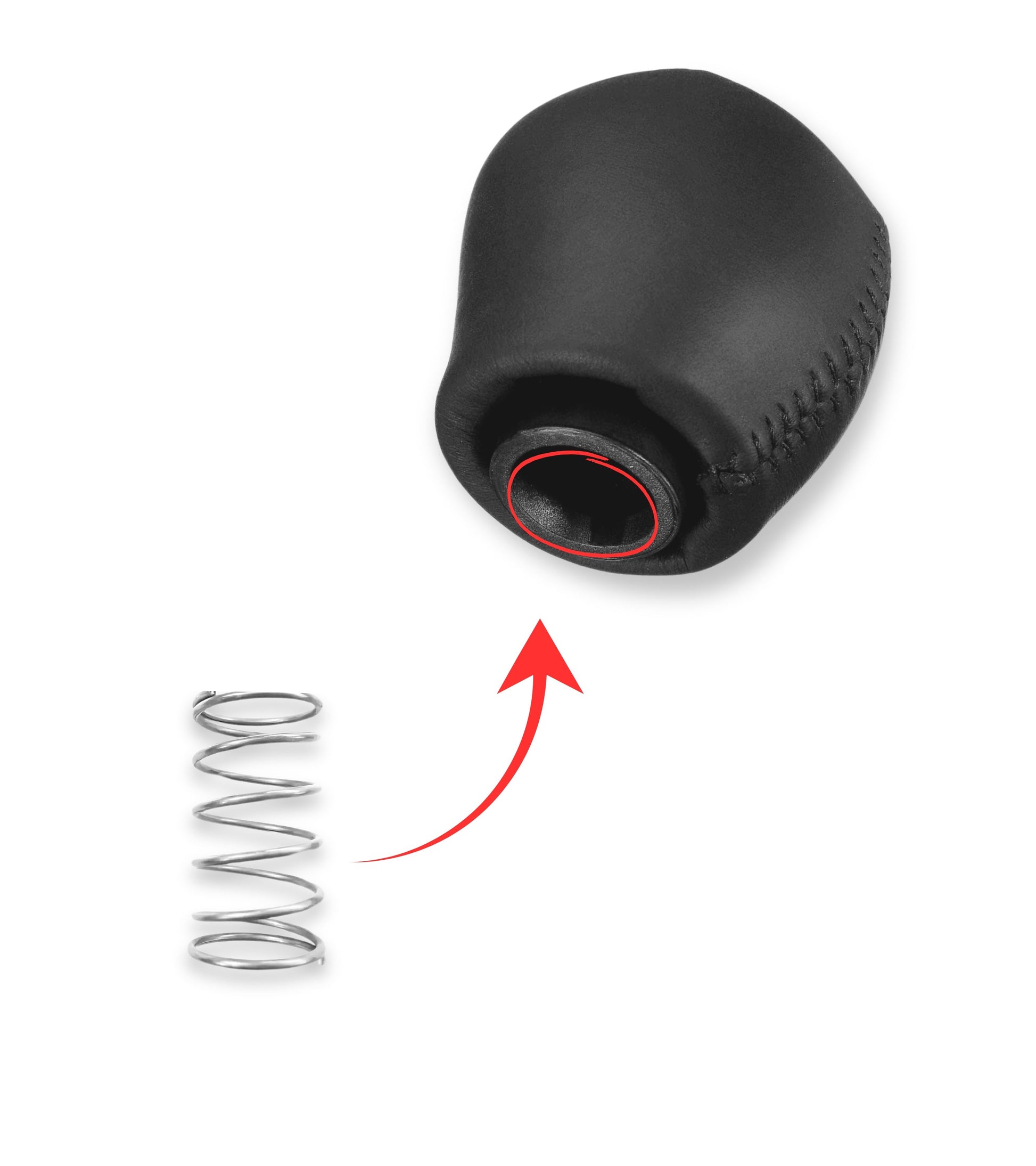 6 Speed ​​Gear Knob and Spring Compatible with Renault Megane Scenic Dacia Duster
