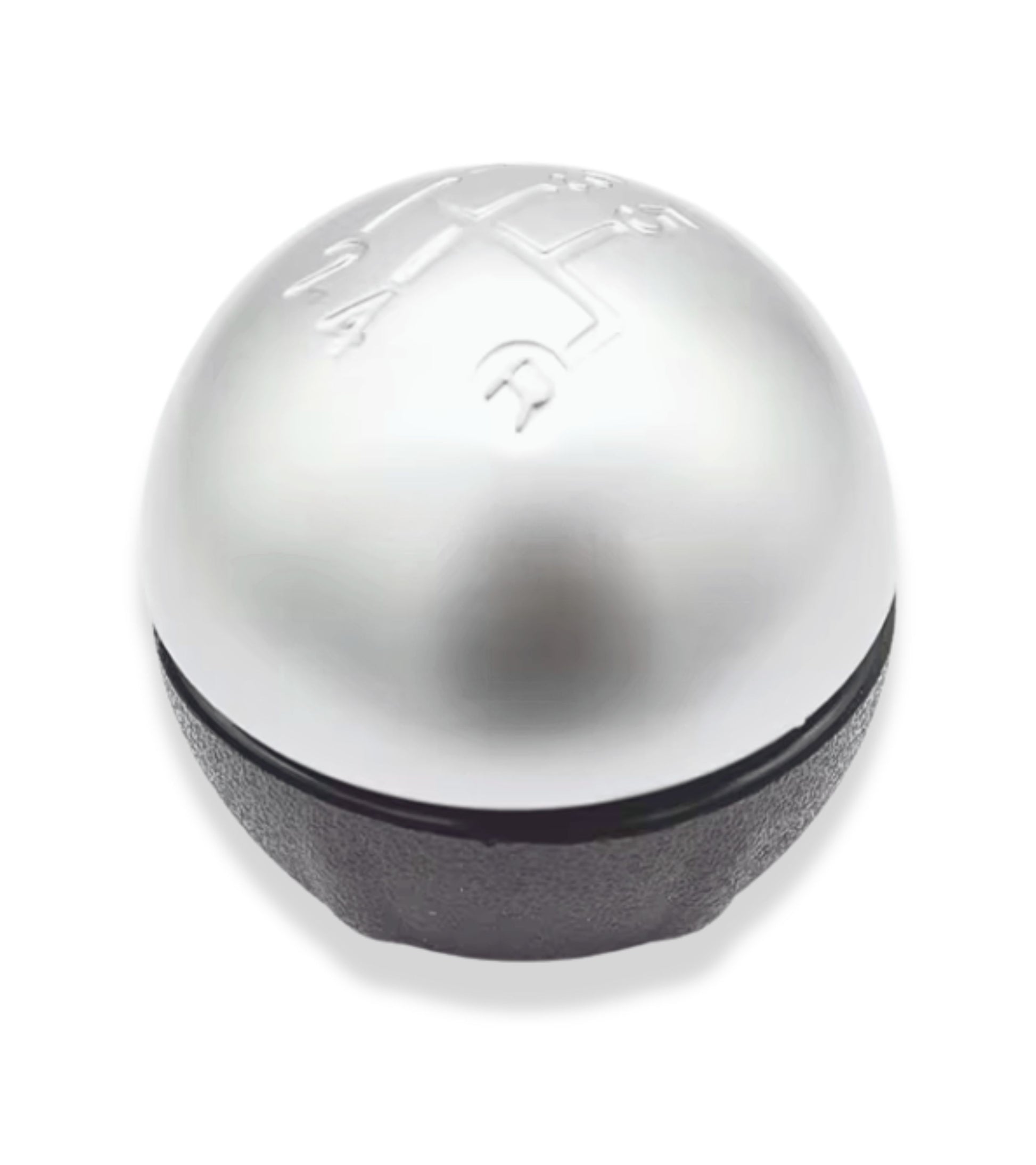 5 Speed ​​Gear Knob and Reverse Compatible with Fiat 500 500C 2007-2018 Silver