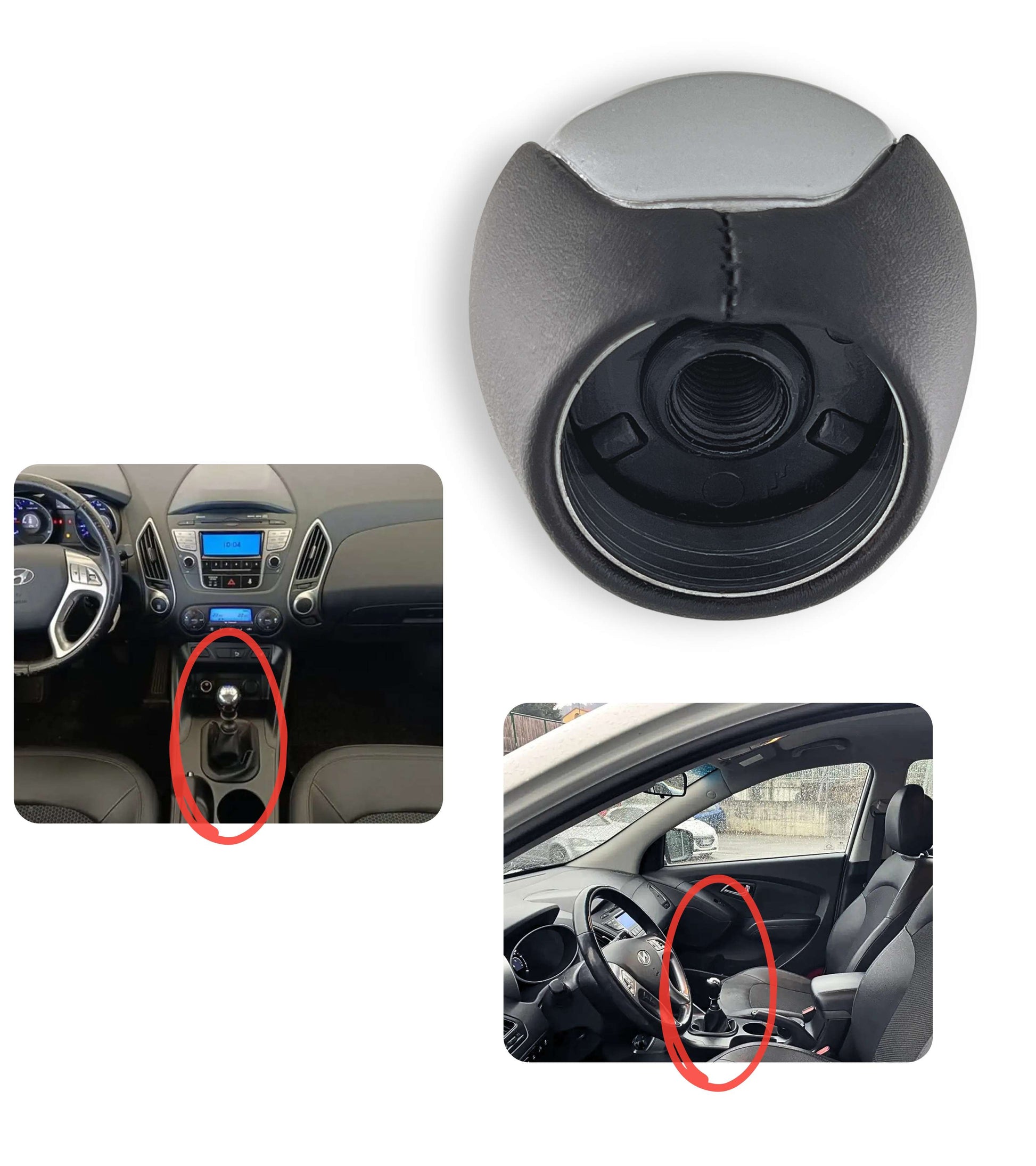 6 Speed ​​Gear Knob Compatible with Hyundai IX35 2010-2015 I30 2007-2012