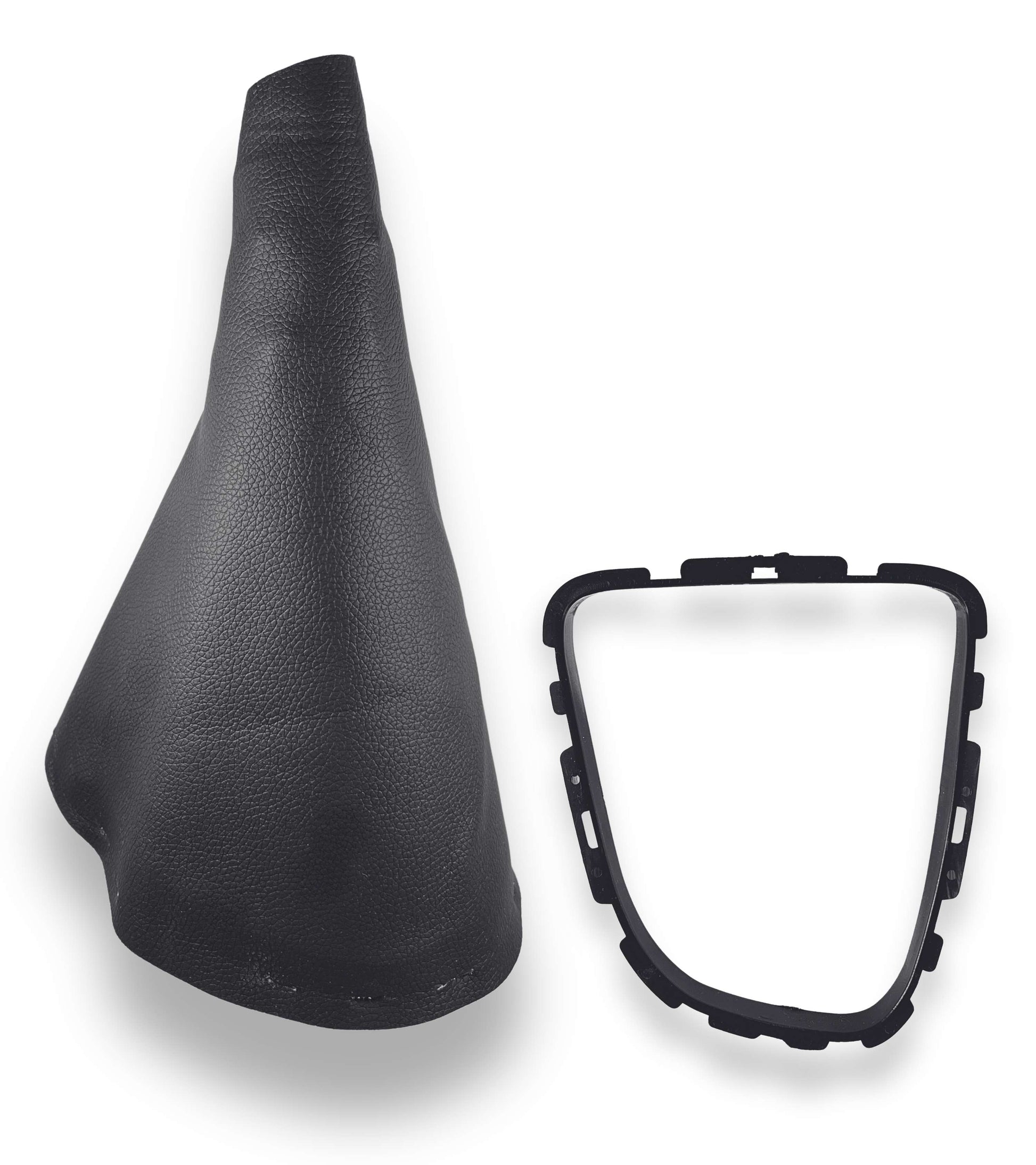 Kit Cuffia Nera e Ghiera di Ritenzione per Leva Cambio Compatibile con Renault Clio IV Serie 4 dal 2012 al 2020