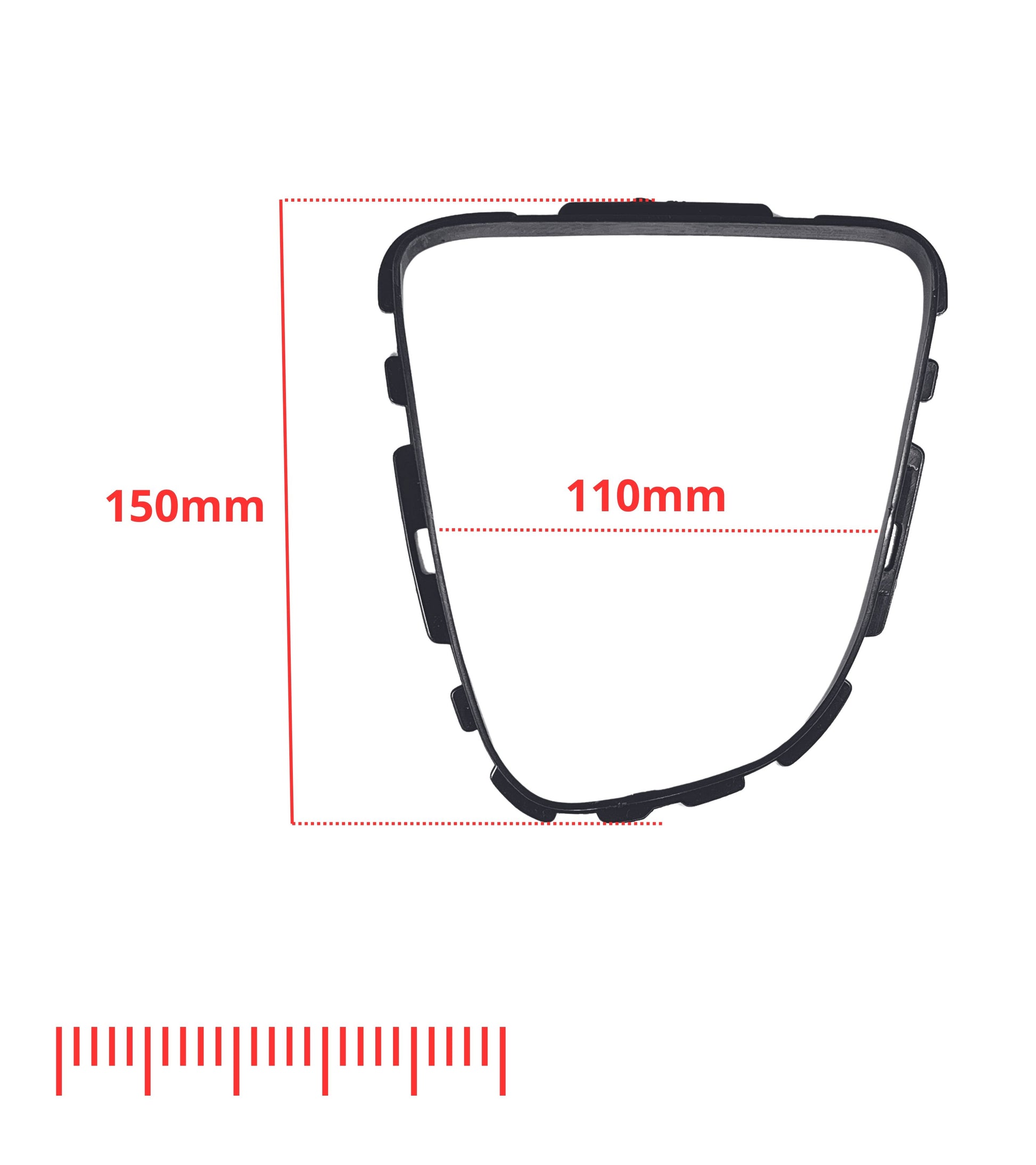 Kit Cuffia Nera e Ghiera di Ritenzione per Leva Cambio Compatibile con Renault Clio IV Serie 4 dal 2012 al 2020