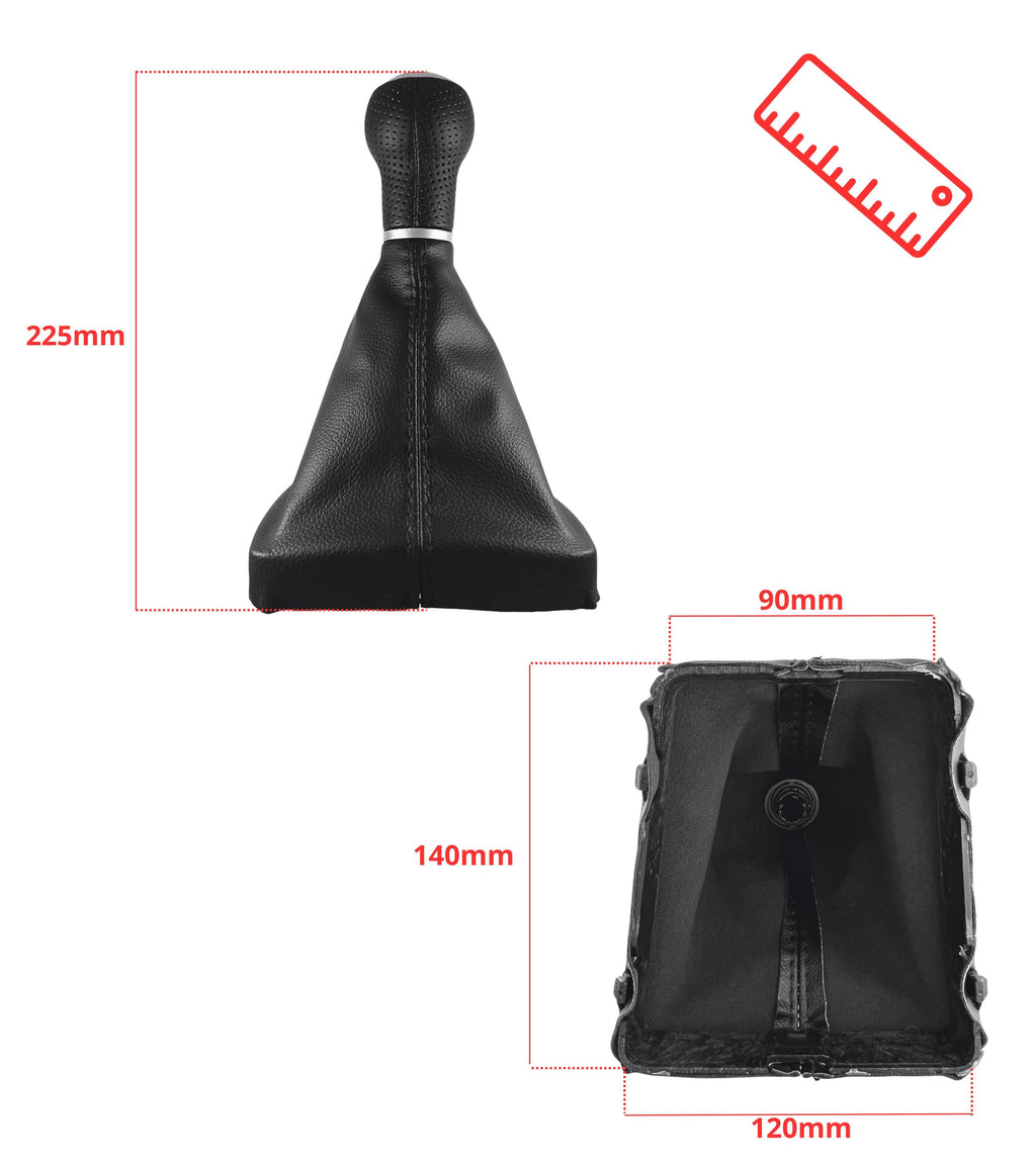 Gear Knob and Boot Kit Compatible with Audi A4 2007-2015, A5 2007-2017, Q5 2008+
