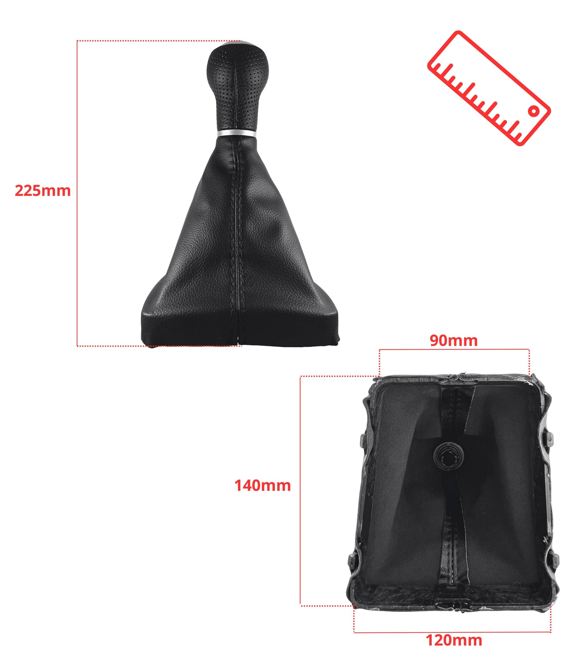 Gear Knob and Boot Kit Compatible with Audi A4 2007-2015, A5 2007-2017, Q5 2008+