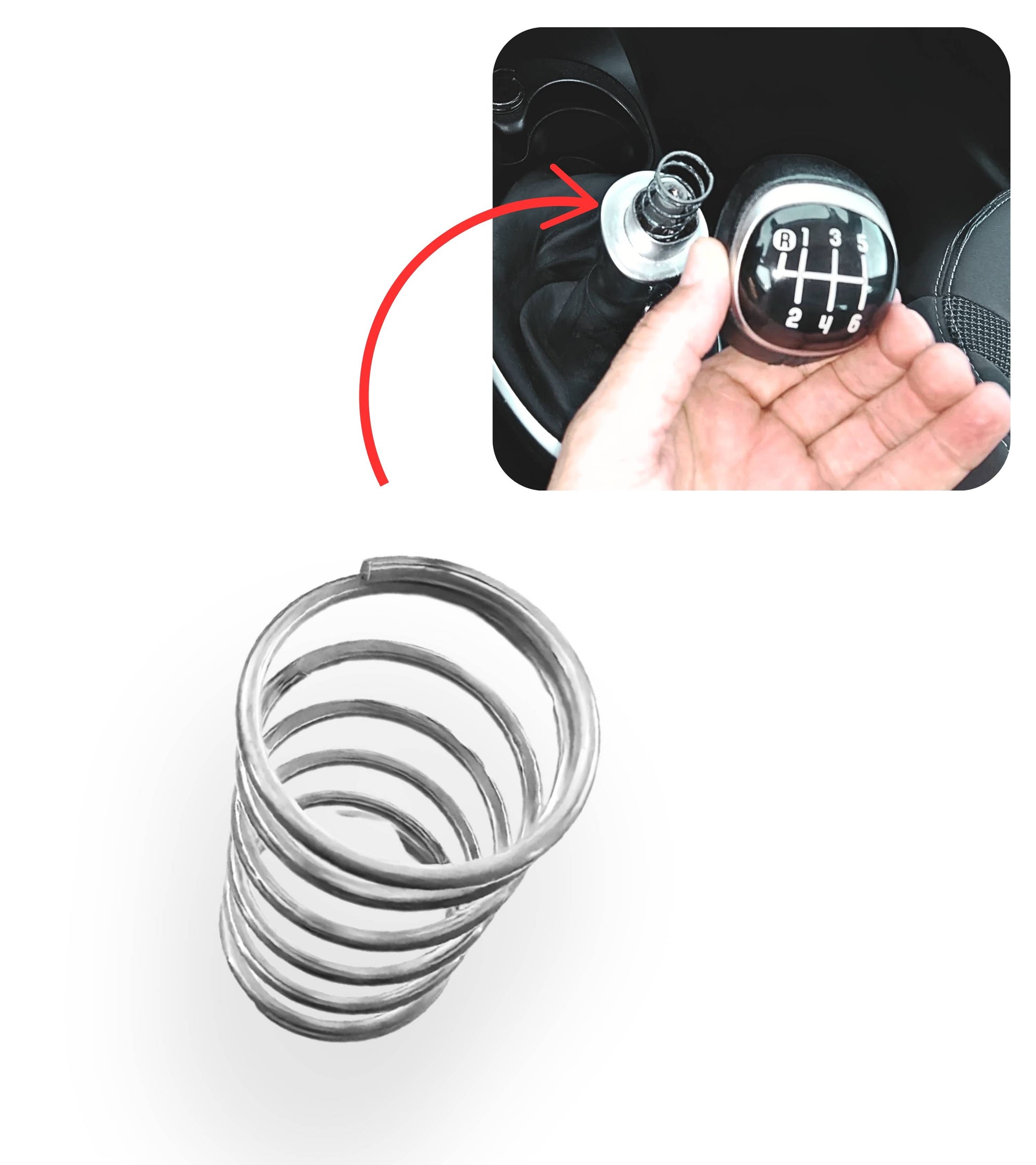 Large Return Spring for Gear Knob Compatible with Fiat 500L from 2013 onwards