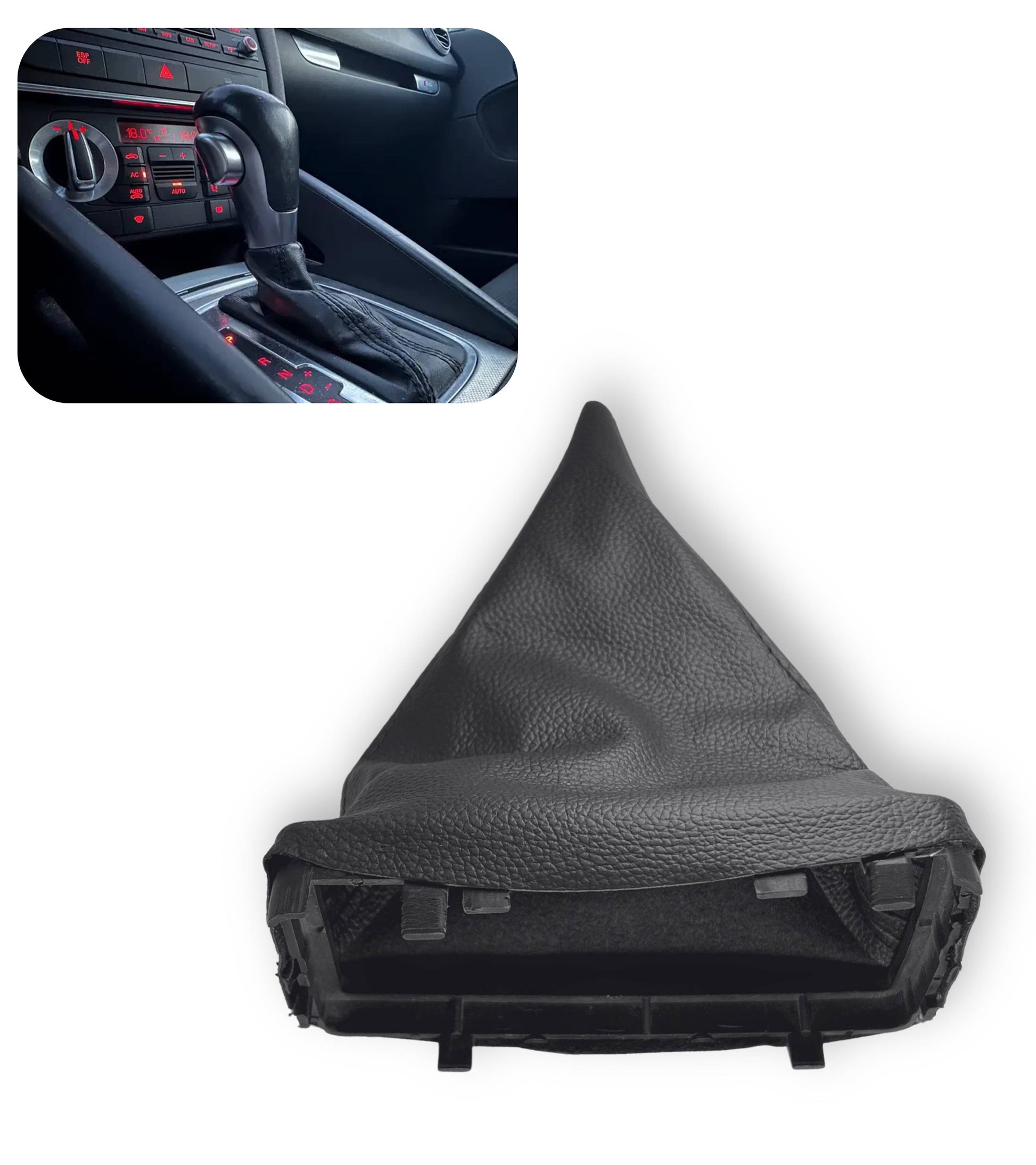 Gear Shift Lever Retention Ring Boot, Inner Frame Compatible with Audi A3 A4 A5 A6 Q5