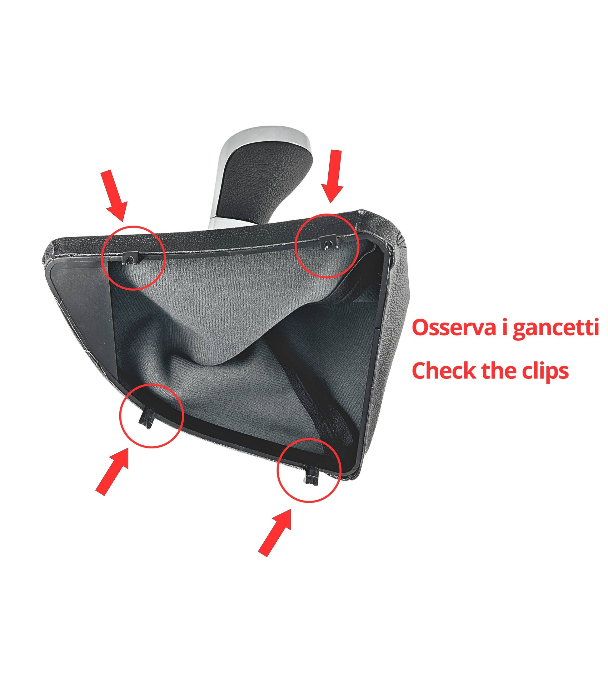 Kit Pomello 6 Marce e Cuffia per Leva Cambio Auto Compatibile con Bmw Serie 1 E81, E82, E87, E88, Oem 25118036624 25118037304 25117595326