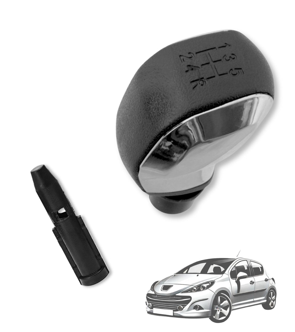 5 Speed ​​Gear Knob and Adapter Compatible with Peugeot 207 (2006-2012), 208 (2012-2019), 308 (2007-2013), Citroen C2 (2003-2009), C3 (2002-2009)
