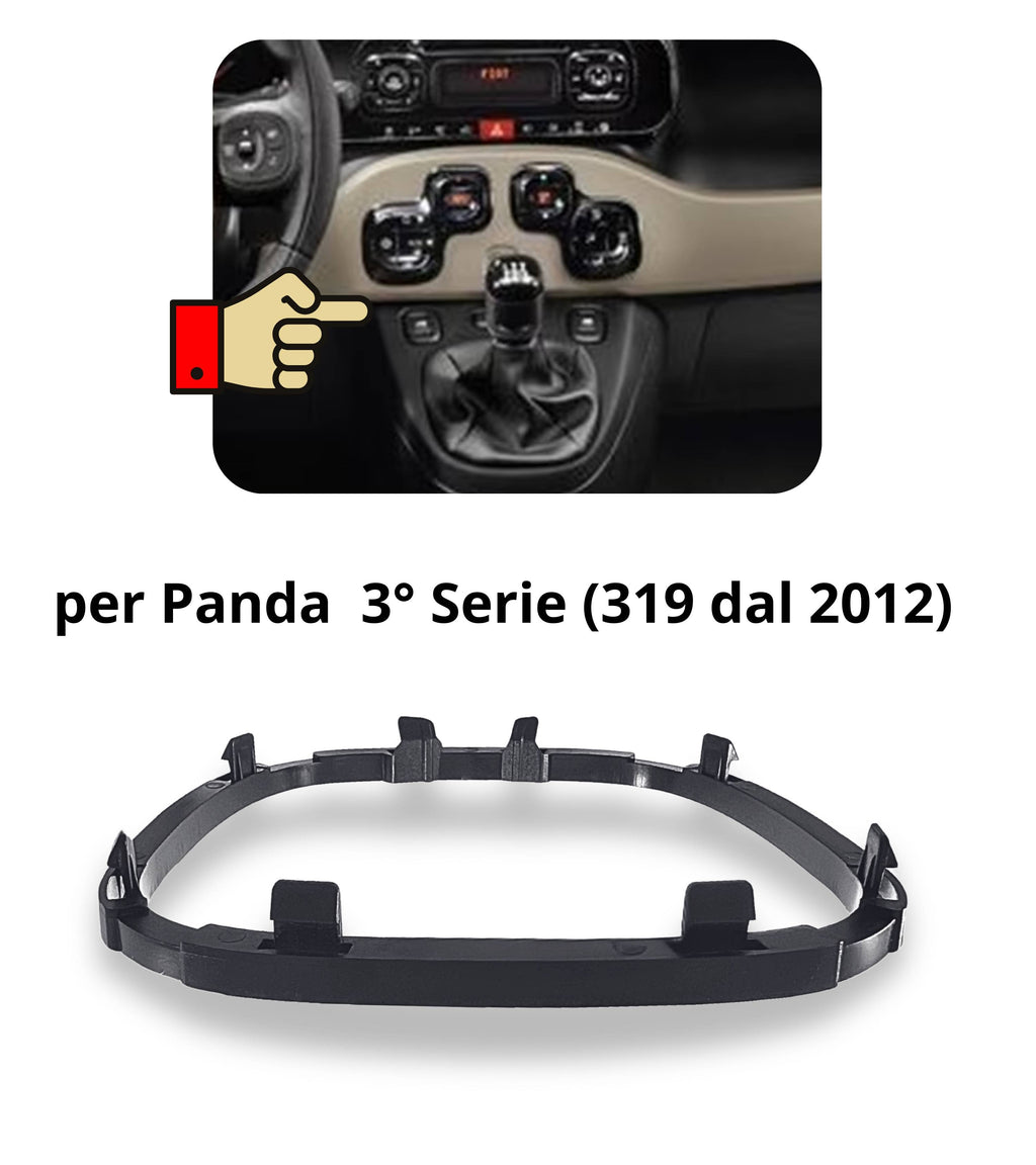 Gear Lever Retention Ring Compatible with Fiat Panda 319 2012+, 3rd Series, Gear Lever Boot Frame, OEM 142103122