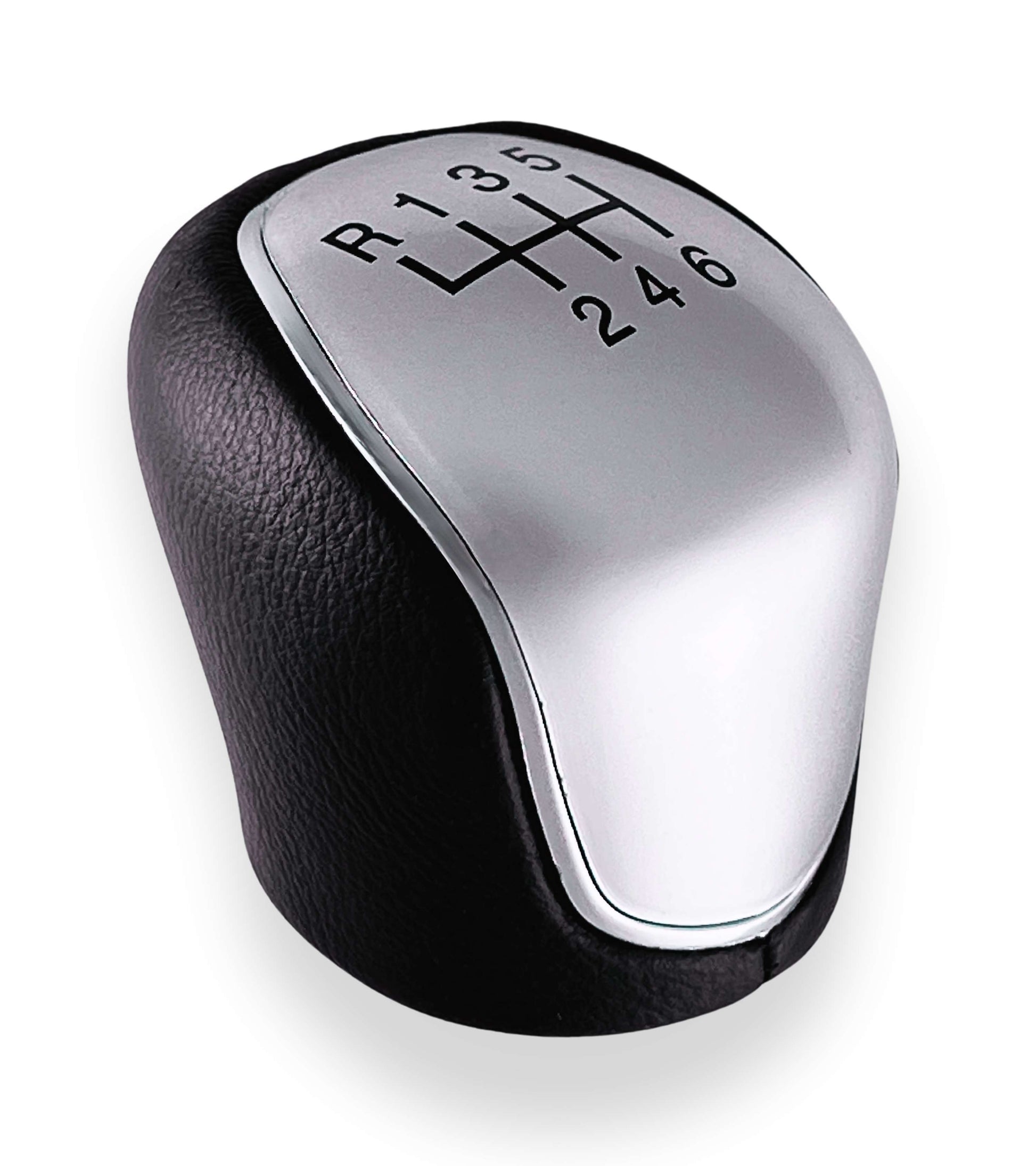 6 Speed ​​Manual Gear Shift Knob Silver Compatible with Ford C-Max, Focus Mk2 Mk3, Kuga, Mondeo IV, Galaxy, S-Max