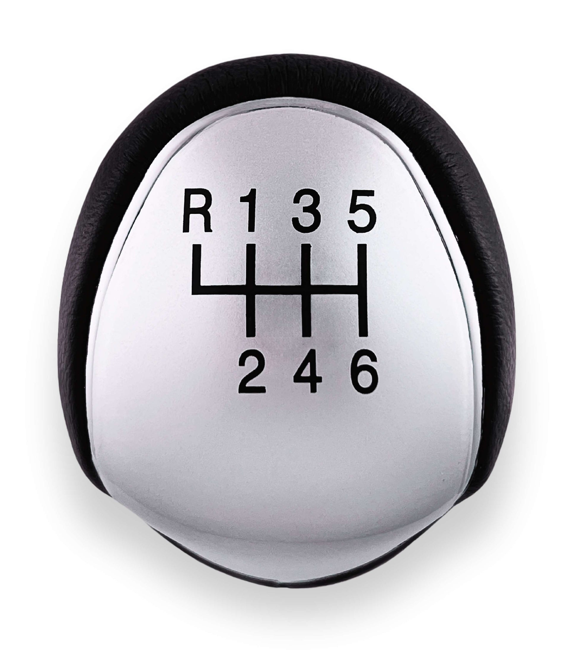 6 Speed ​​Manual Gear Shift Knob Silver Compatible with Ford C-Max, Focus Mk2 Mk3, Kuga, Mondeo IV, Galaxy, S-Max