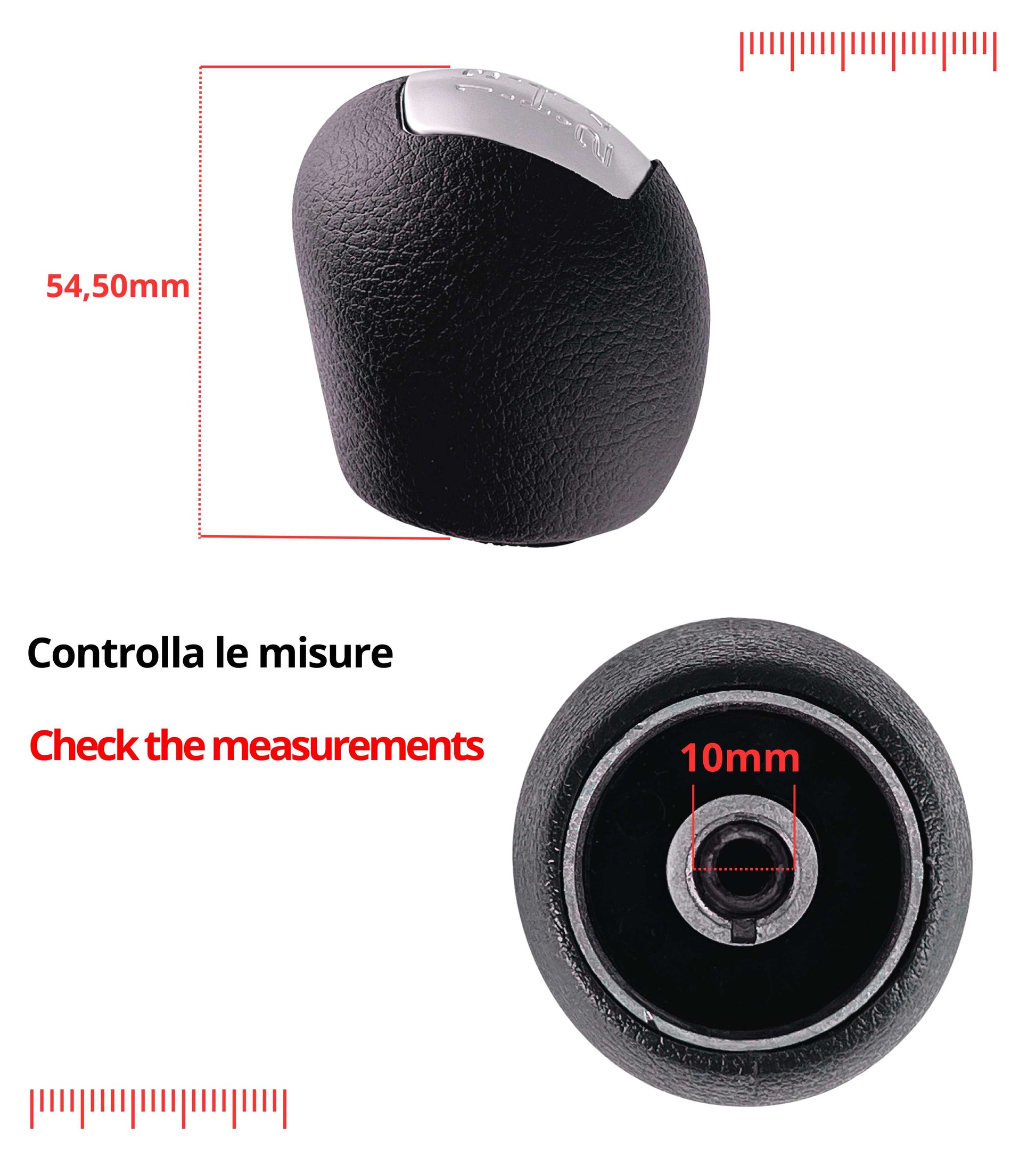 Pomello Leva Cambio 5 Marce Compatibile con Iveco Daily 2006-2017, Compatibile con codice Oem 42561576