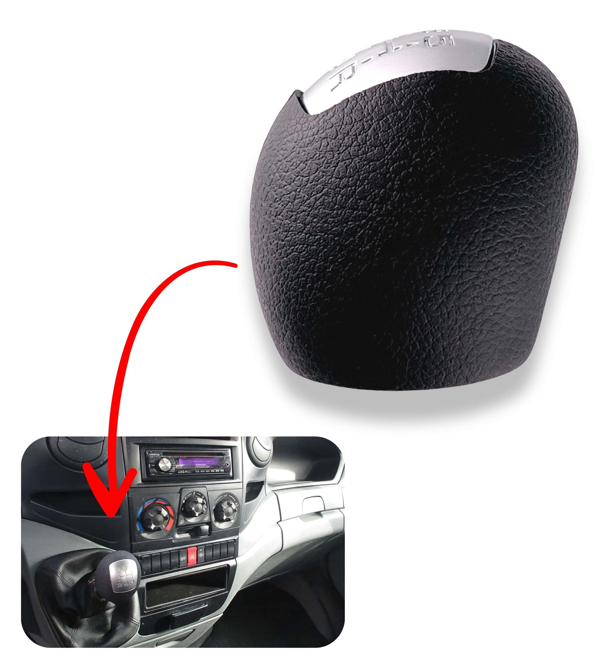 Pomello Leva Cambio 5 Marce Compatibile con Iveco Daily 2006-2017, Compatibile con codice Oem 42561576