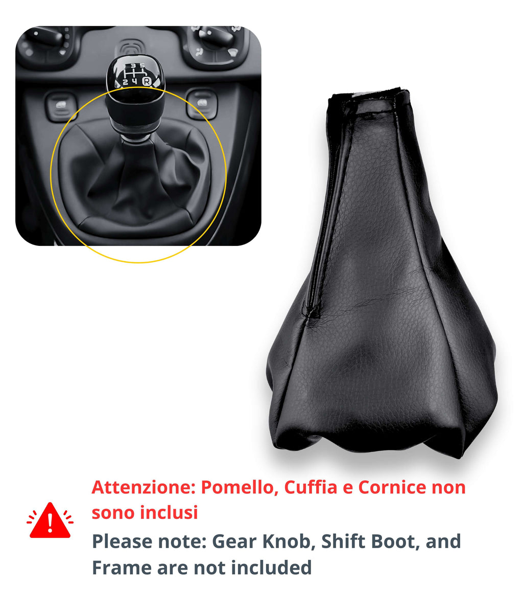 Leatherette Headphones Compatible with Fiat Panda 319 2012+, Black Color