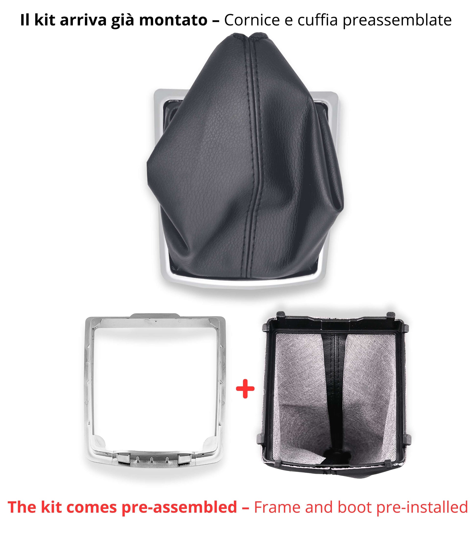 Gear Shift Gaiter Frame Kit - Compatible with Ford Focus MK2 MKII 2004-2009, Only for OEM 4M51A045B79 - Small Frame