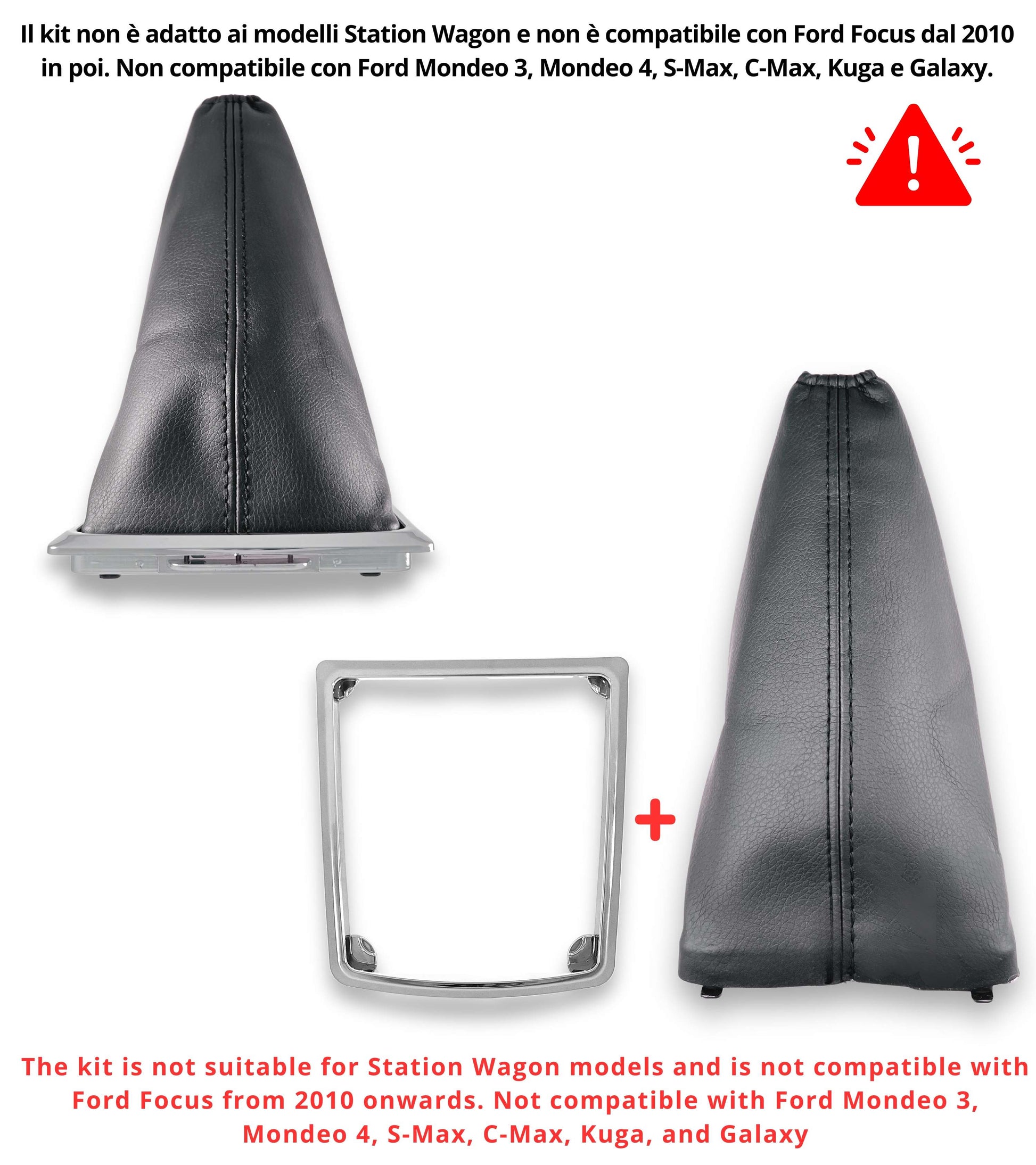 Gear Shift Gaiter Frame Kit - Compatible with Ford Focus MK2 MKII 2004-2009, Only for OEM 4M51A045B79 - Small Frame
