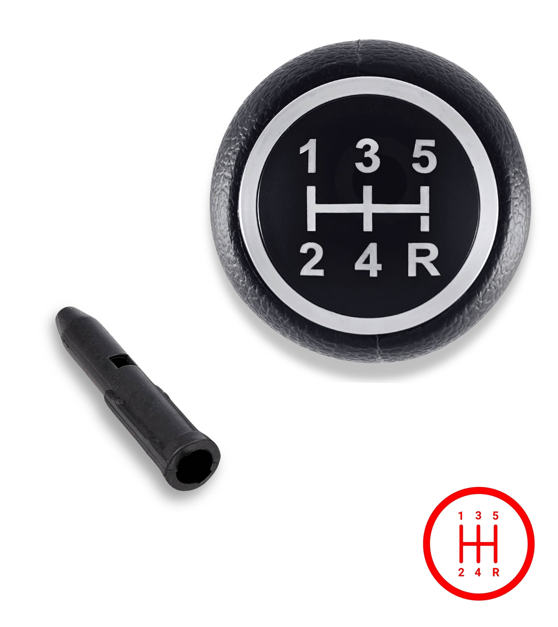 5 Speed ​​Gear Knob with Adapter Compatible with Peugeot 106 107 205 206 207 301 307 and Citroen C2 C3 C4 C5 Picasso Saxo Elysee