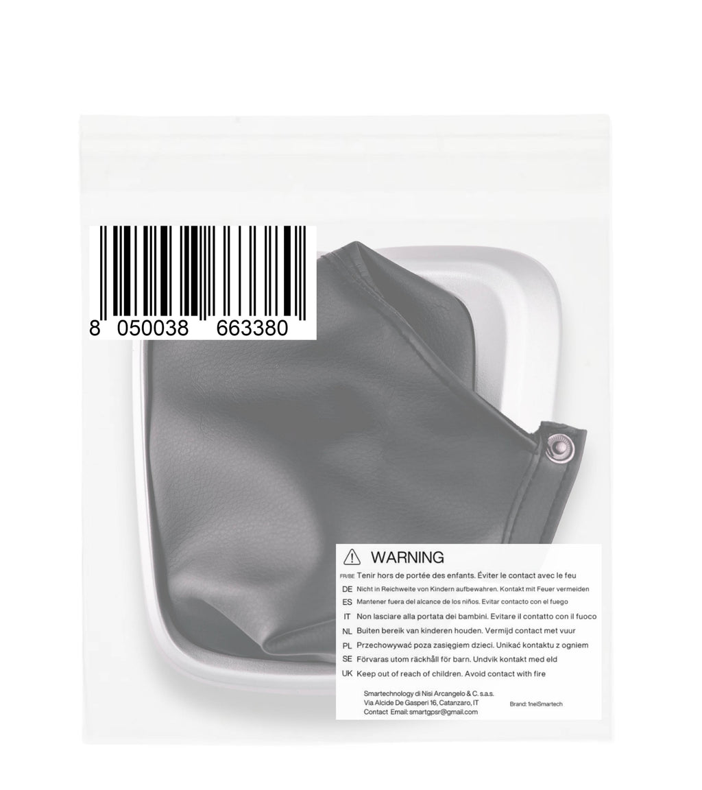 Kit Cuffia Cambio con Cornice Argento Cromato e Ghiera di Ritenzione, Compatibile con Fiat Tipo 356 2015+, Fiat Tipo 357 2016+, Fiat Tipo 358 2016+