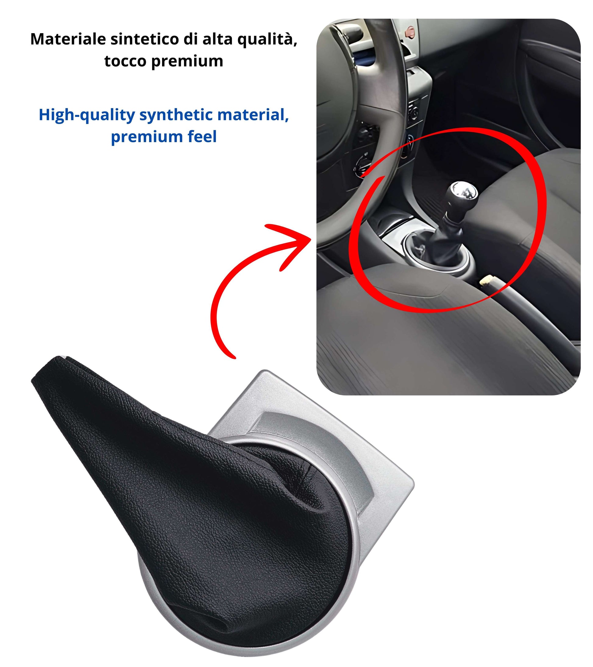Gear Shift Boot with Silver Frame Compatible with Citroen C4 I MK1 2004-2010 – OEM 9653800177