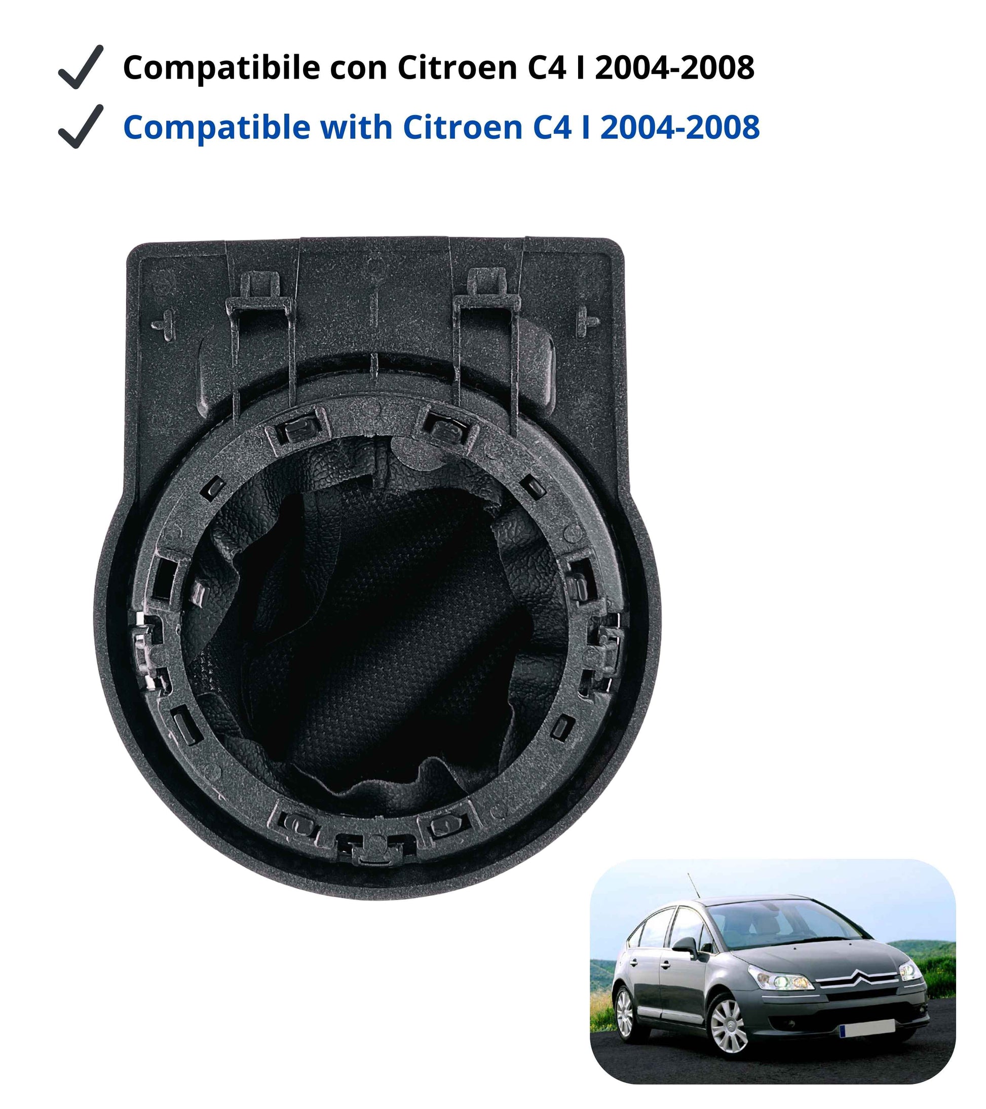 Gear Shift Boot with Silver Frame Compatible with Citroen C4 I MK1 2004-2010 – OEM 9653800177