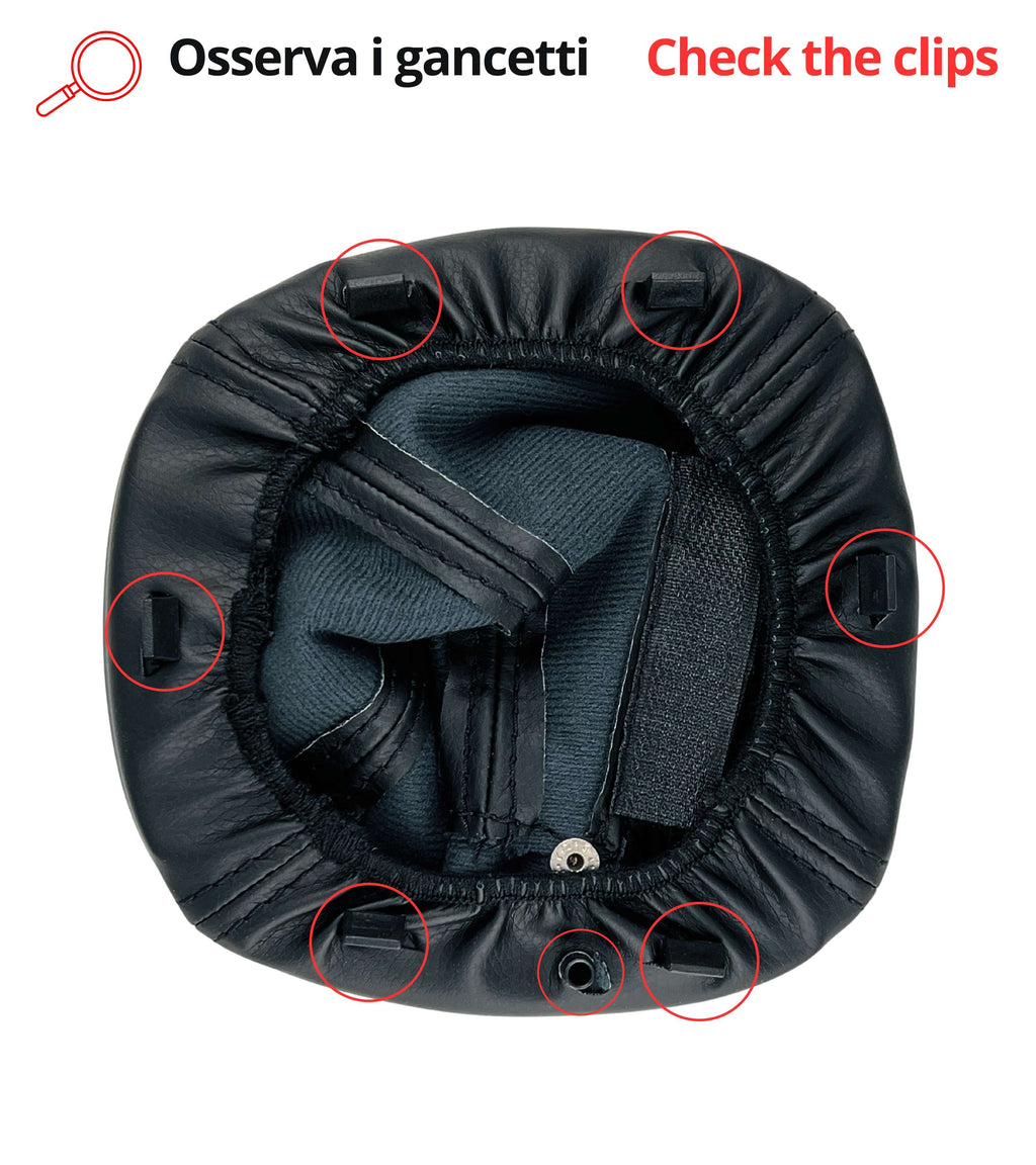 Gear Shift Boot with Retention Ring Compatible with Alfa Romeo MiTo from 2008 OEM 156088073 
