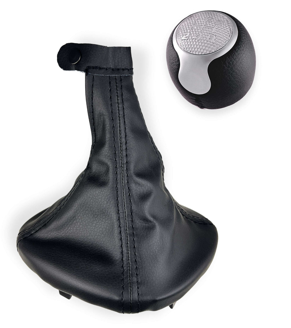 5 Speed ​​Gear Knob Kit with Black Cap and Ring Compatible with Alfa Romeo MiTo from 2008 OEM 55344848 and 156088073 