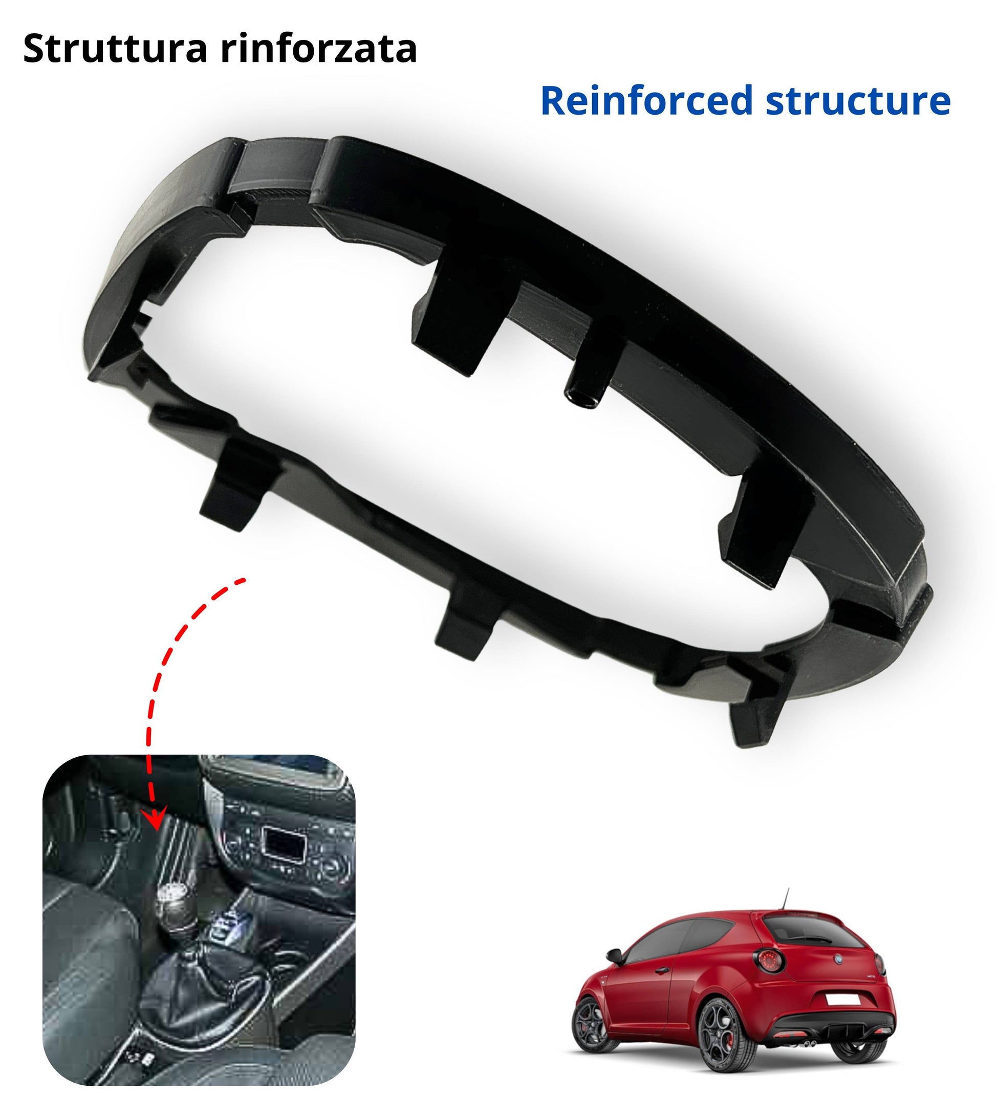 Gear Lever Retention Ring Compatible with Alfa Romeo MiTo from 2008 OEM 156088073 