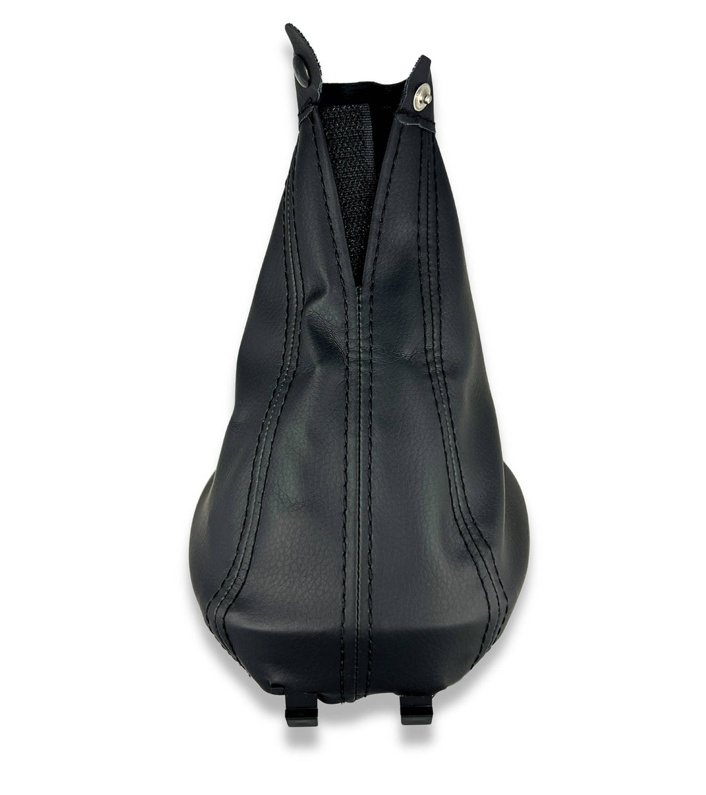 Black Gear Shift Boot with Retention Ring Compatible with Fiat 500L from 2012 to 2017, OEM 735576477
