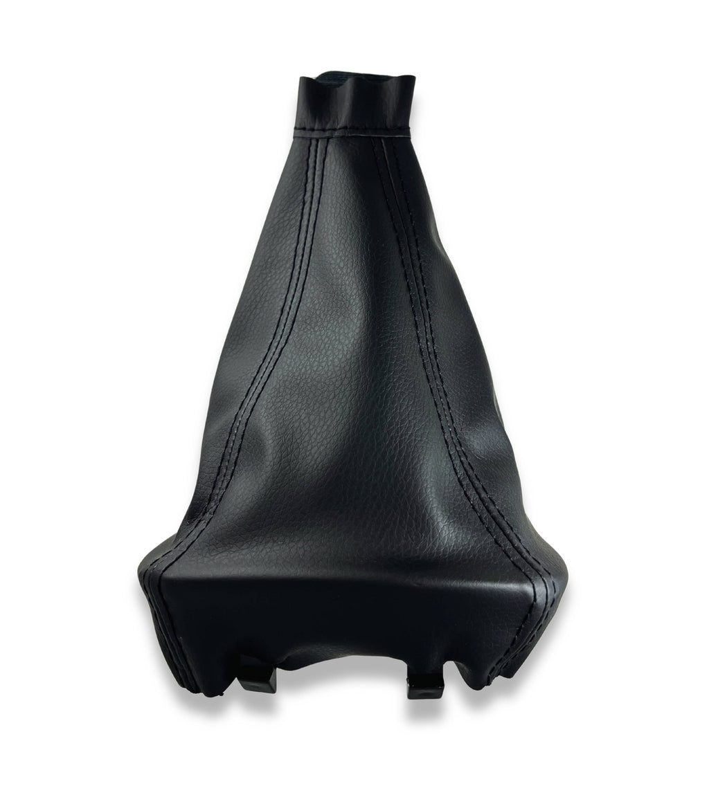 Black Gear Shift Boot with Retention Ring Compatible with Fiat 500L from 2012 to 2017, OEM 735576477