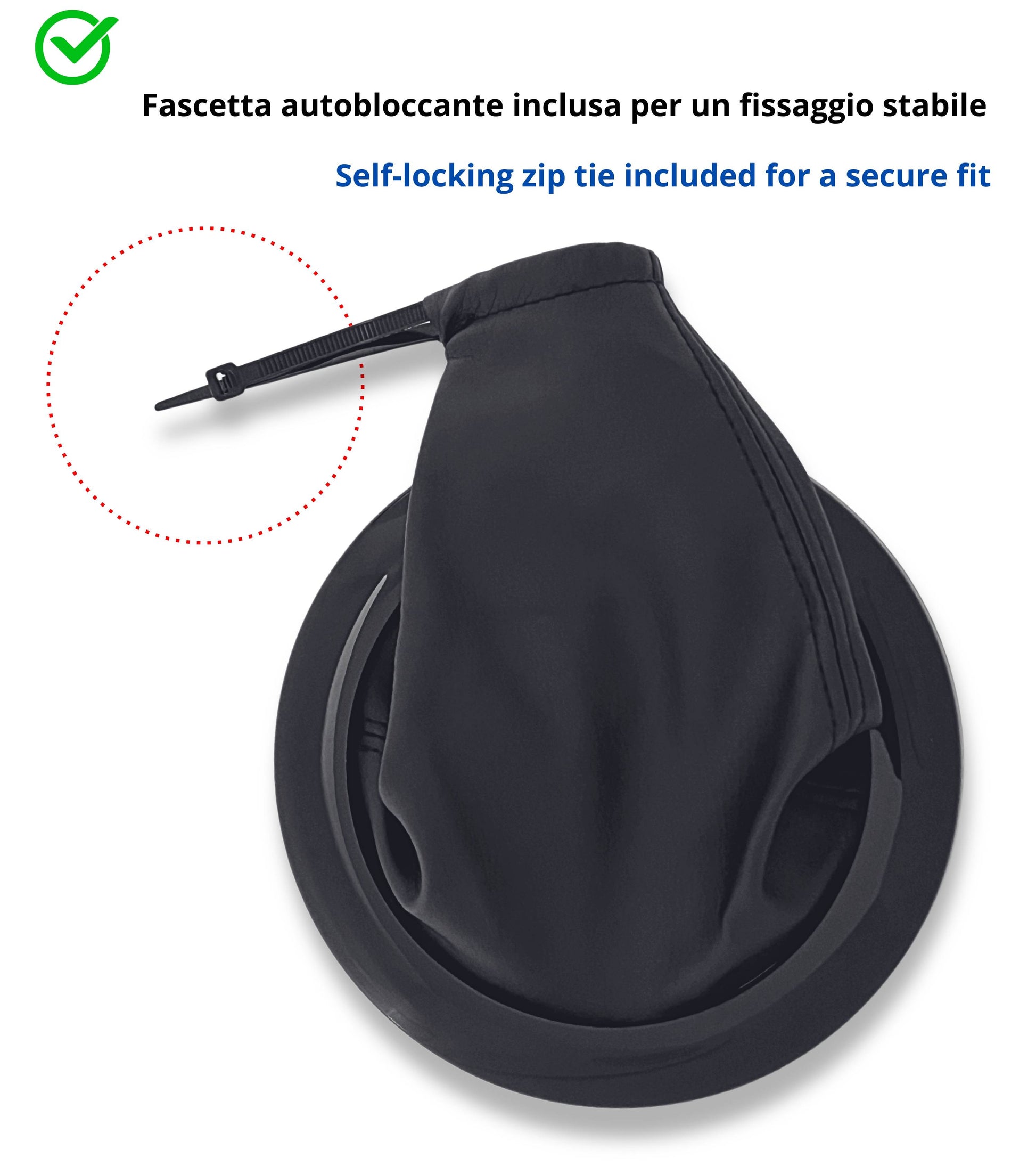 Kit Cuffia Nera Cambio con Cornice Nera e Ghiera di Ritenzione, Compatibile con Renault Megane Ii 2002-2009, Oem 8200454975 8200079096