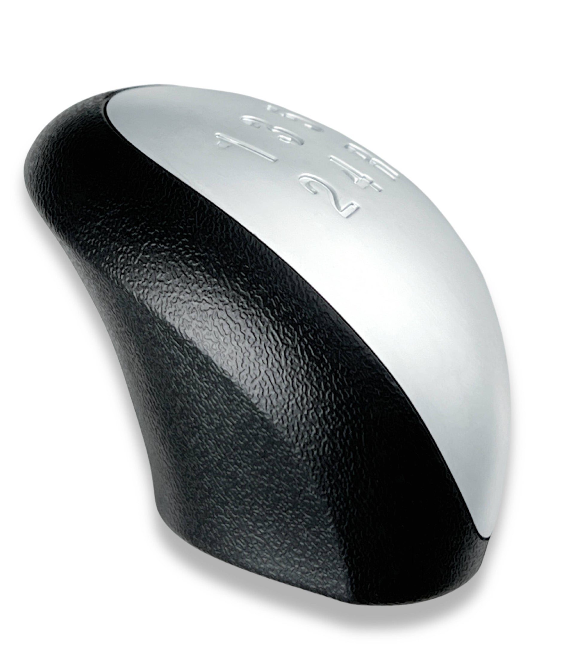 5 Speed ​​Gear Shift Knob Compatible with Lancia Ypsilon (843) 2003–2011, Satin Silver Plate, Compatible OEM 6930520