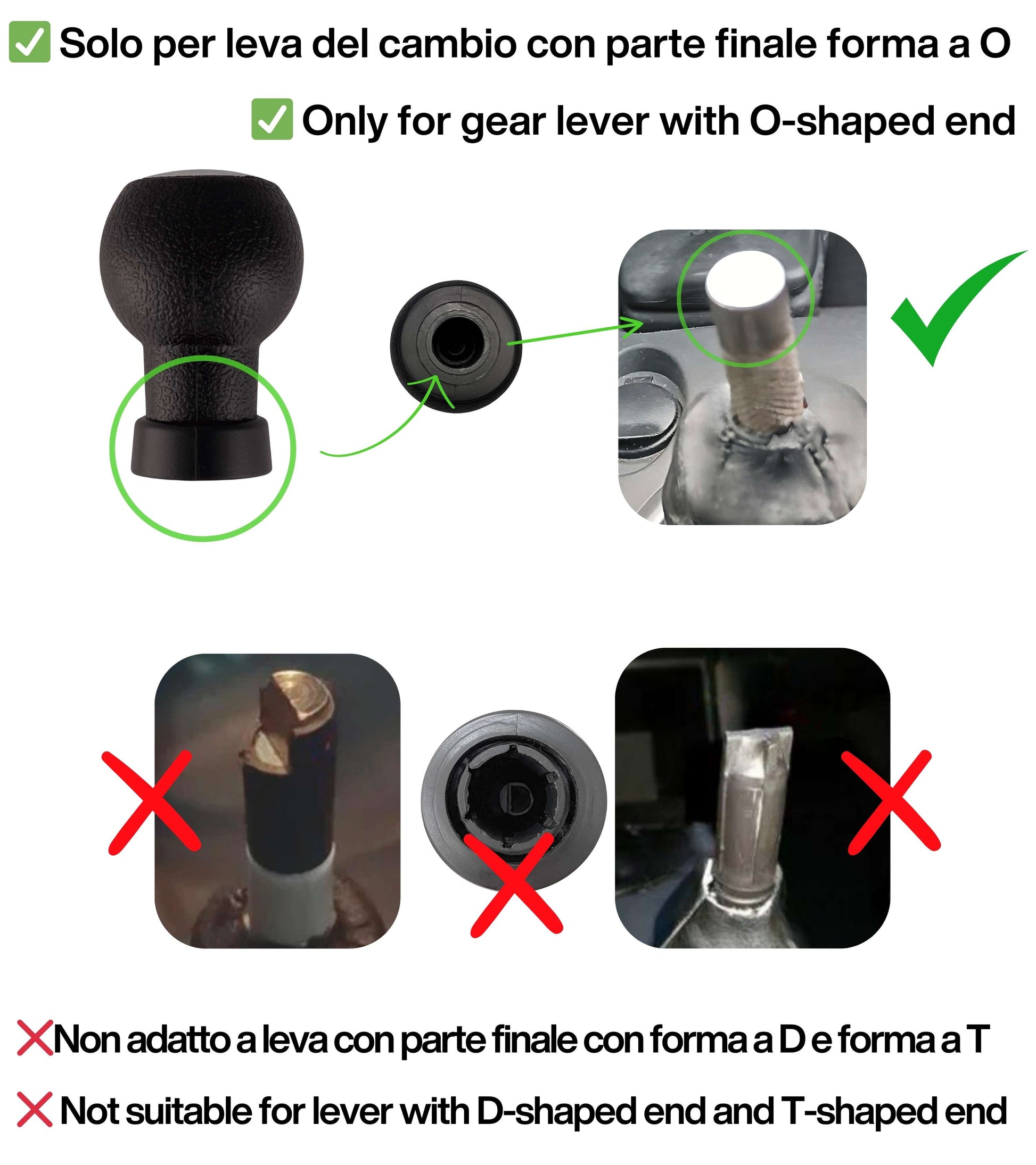 5 Speed ​​Manual Gear Shift Knob Compatible with Suzuki Swift SX4 Alto S-Cross – O-Shape Gear Shift Lever