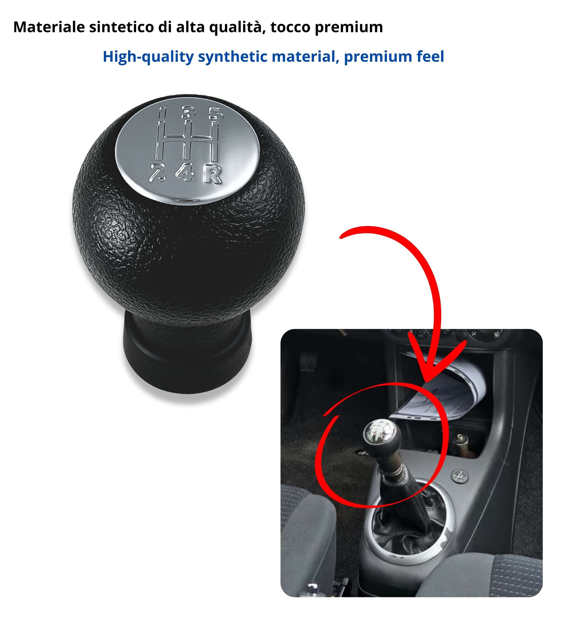 5 Speed ​​Manual Gear Shift Knob Compatible with Suzuki Swift SX4 Alto S-Cross – O-Shape Gear Shift Lever
