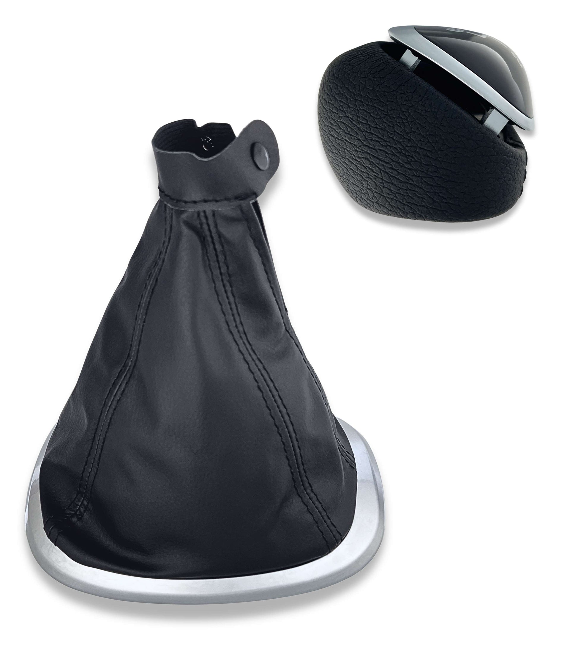6 Speed ​​Gear Shift Knob and Boot Kit with Frame Compatible with Fiat 500L 2012–2017, OEM 50293969 46314754 735576477