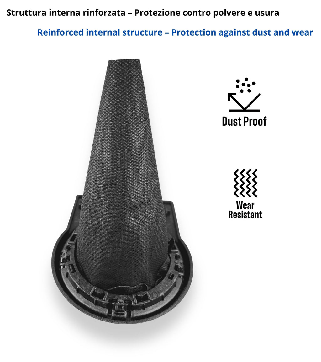 5 Speed ​​Gear Knob Kit with Boot and Ring, Compatible with Citroen C4 I (MK1) 2004–2010, Silver Frame, OEM 2403CV 9653800177, Adapter Included