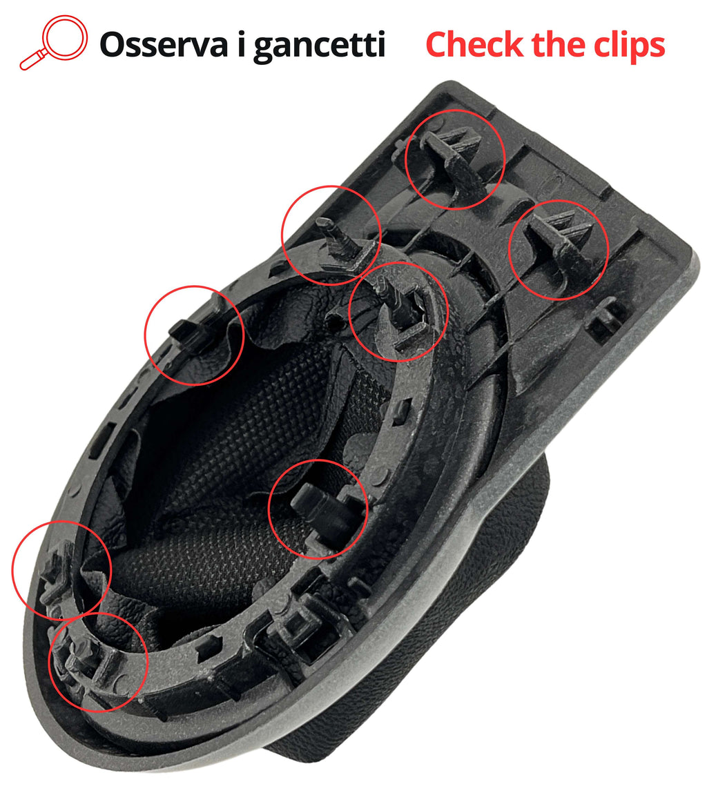 5 Speed ​​Gear Knob Kit with Boot and Ring, Compatible with Citroen C4 I (MK1) 2004–2010, Silver Frame, OEM 2403CV 9653800177, Adapter Included