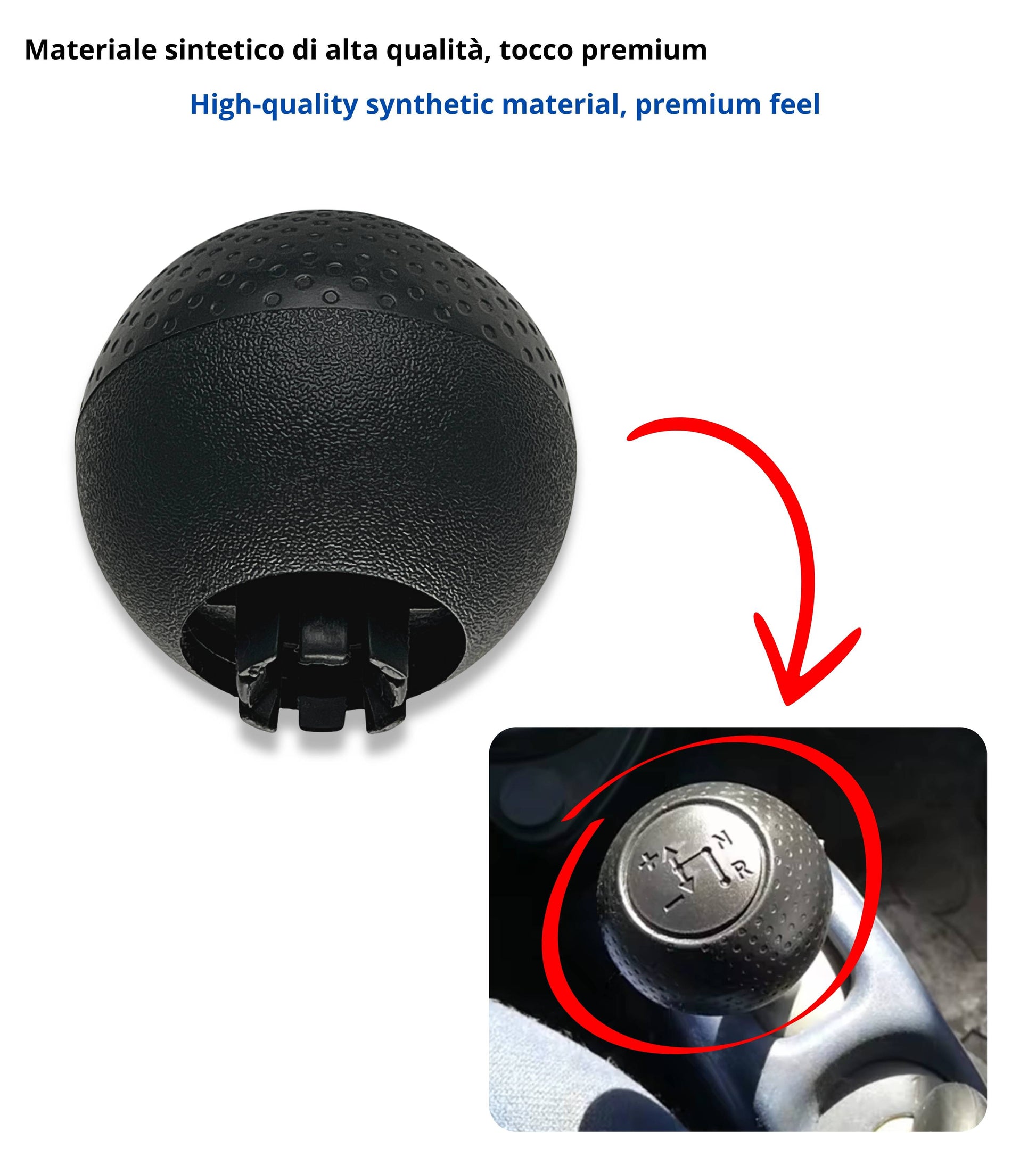 Automatic Gear Shift Knob Compatible with Smart Fortwo 450 1998–2014 | Aftermarket Replacement Gear Shift Knob | Compatible with OEM 866789887