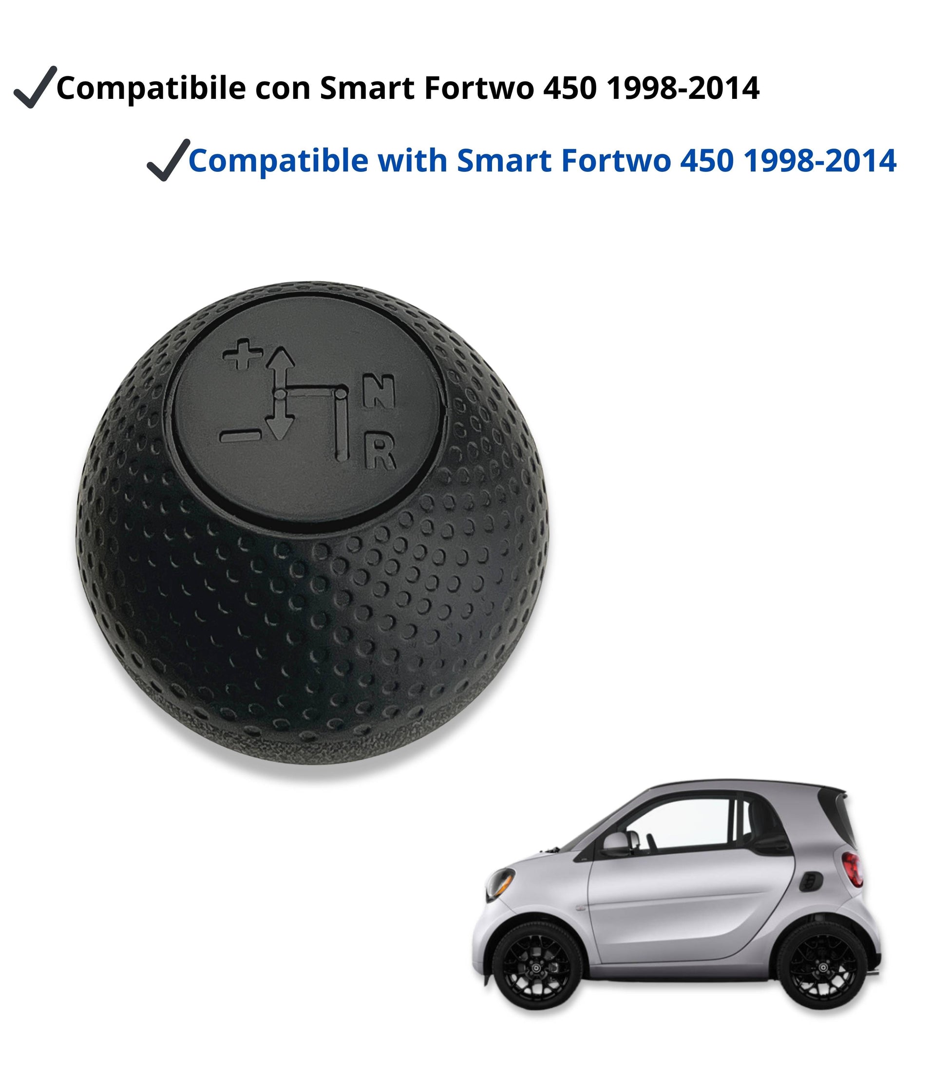 Automatic Gear Shift Knob Compatible with Smart Fortwo 450 1998–2014 | Aftermarket Replacement Gear Shift Knob | Compatible with OEM 866789887