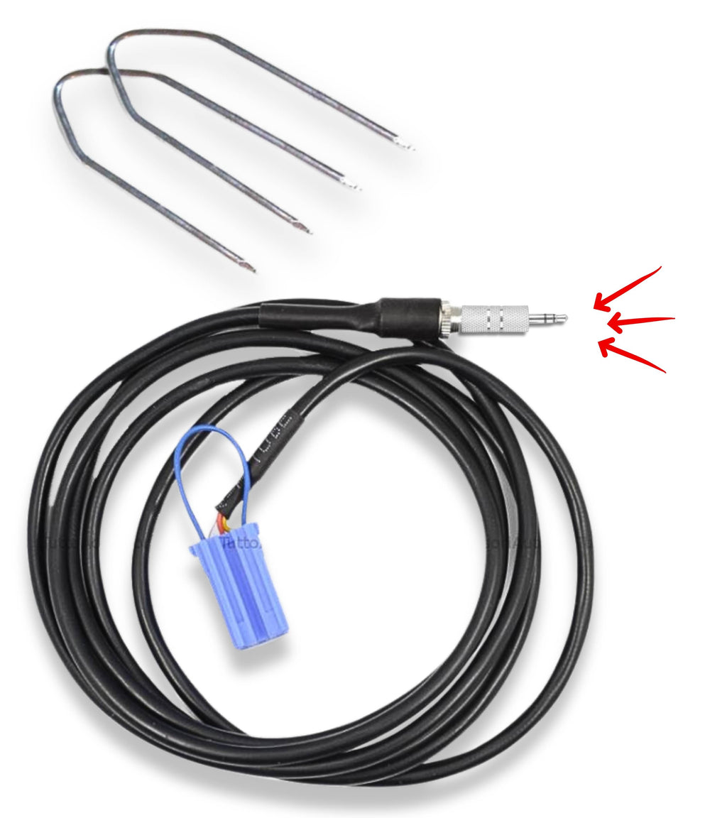 Kit AUX per Autoradio Delphi Bosch con Display No Source Available, Adattatore in Acciaio Doppio Jack Maschio, Chiavette, Compatibile con Fiat 500 Panda Punto Evo Lancia Y
