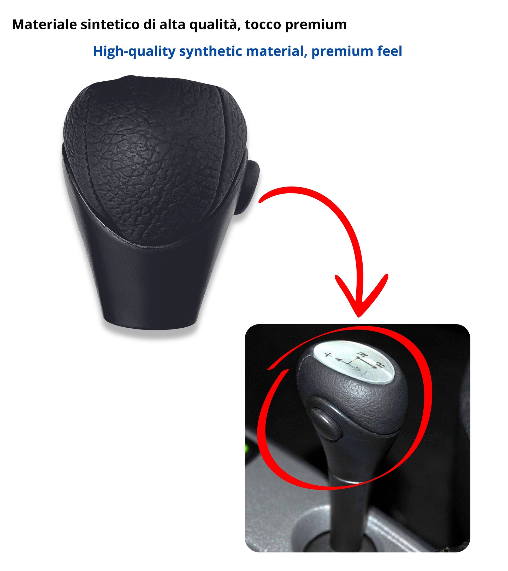 Automatic Gear Shift Knob with Side Button Compatible with Smart Fortwo 450 451 1998–2019, Compatible with Roadster 452 2003–2006