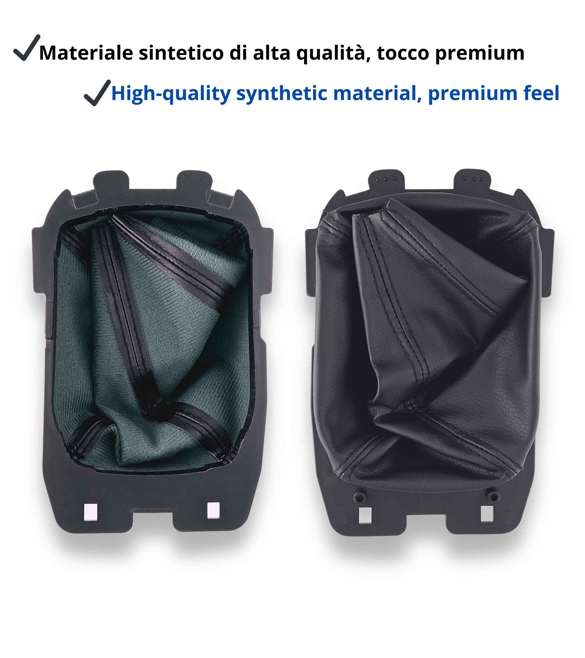 Manual Gear Shift Boot Compatible with Ford EcoSport 2014–2018 (B515) Pre-Restyling | Black Synthetic Material with Black Stitching