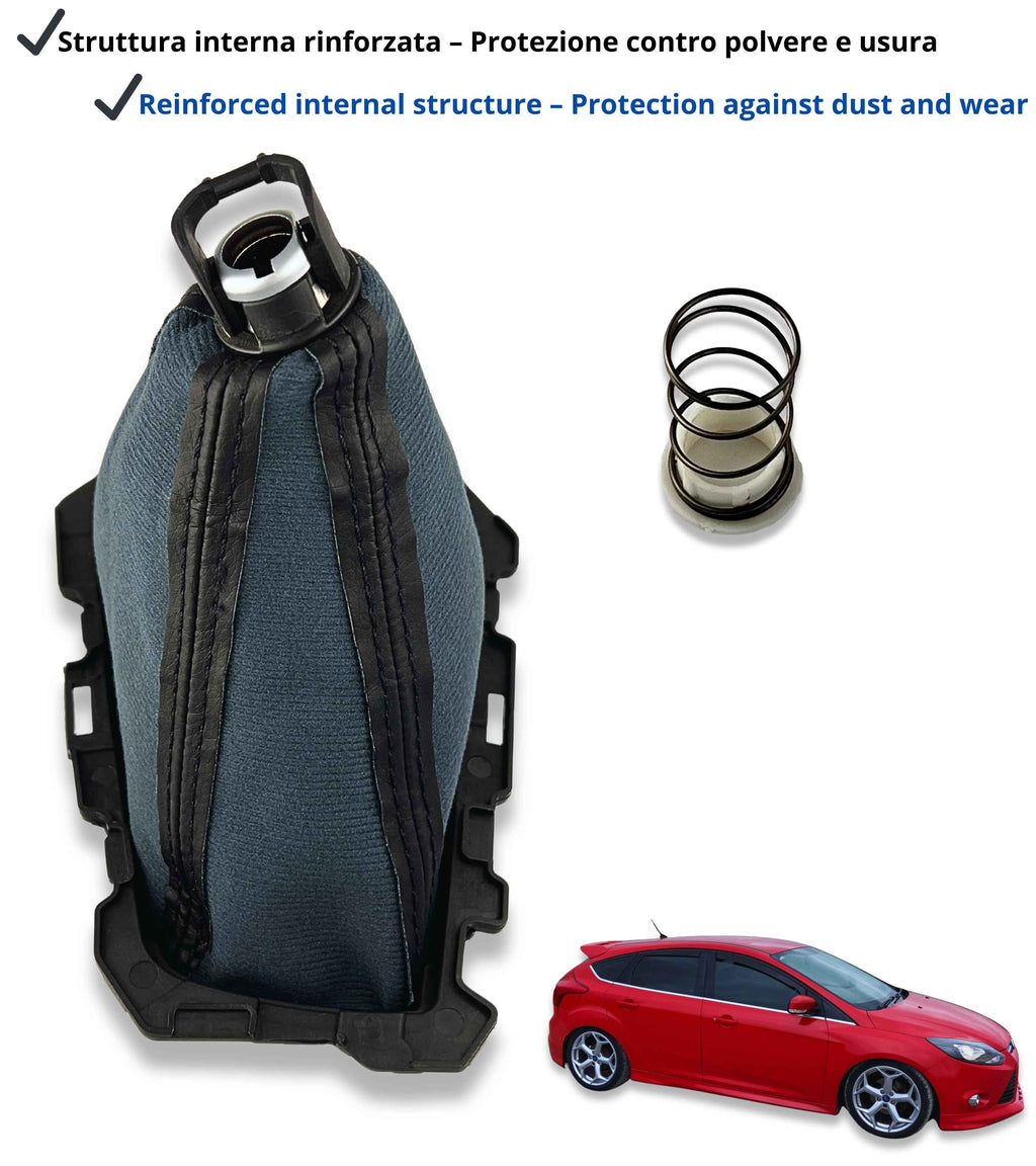 Black Manual Gear Shift Boot &amp; Return Spring Compatible with Ford Focus MK3 2011–2014 | Possible Compatibility up to 2018 | OEM BM51A045B79