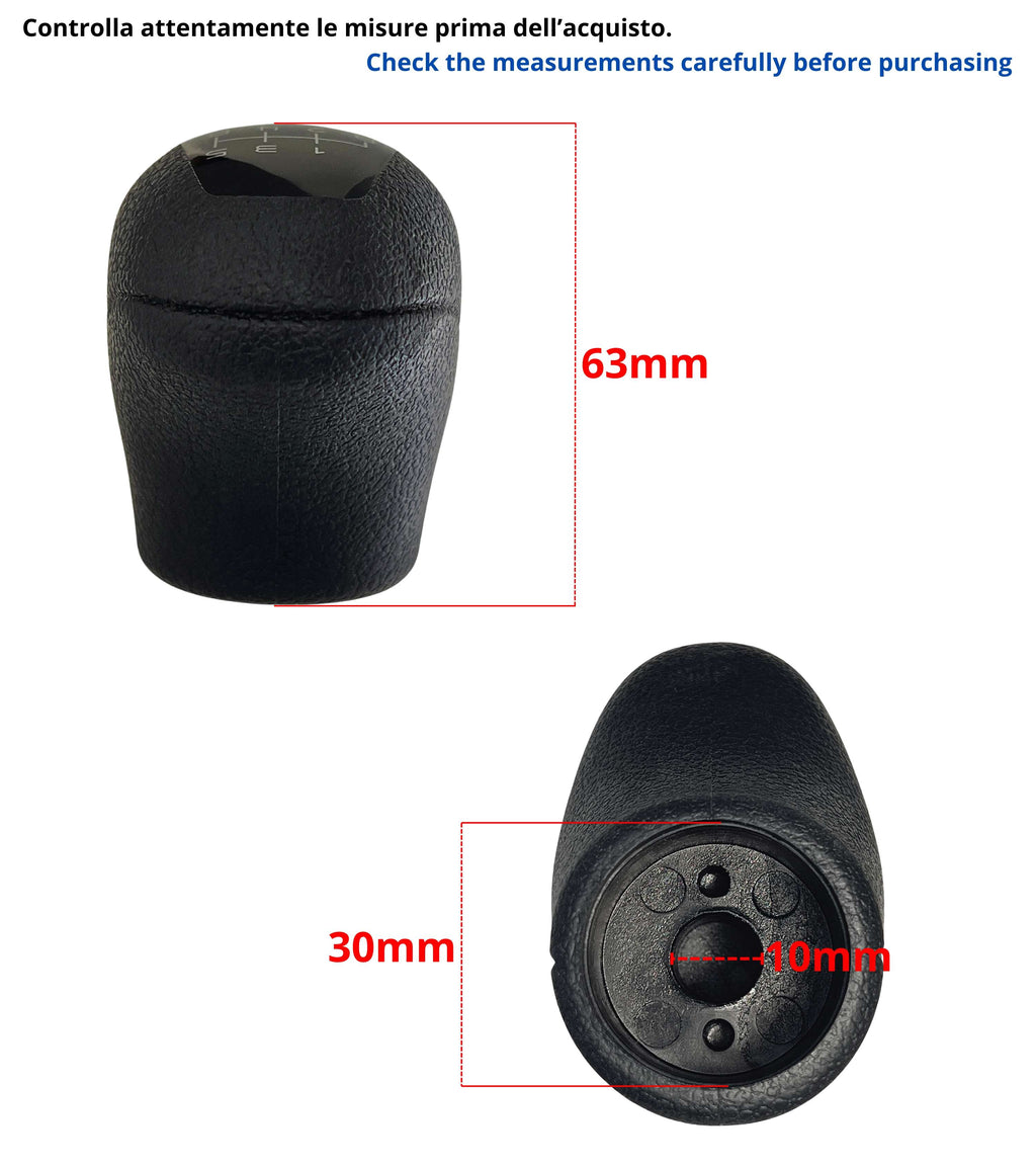 6 Speed ​​Gear Shift Knob Compatible with Mercedes-Benz Vito Viano Sprinter II and Volkswagen Crafter I, OEM A9062600509 2E1711101B