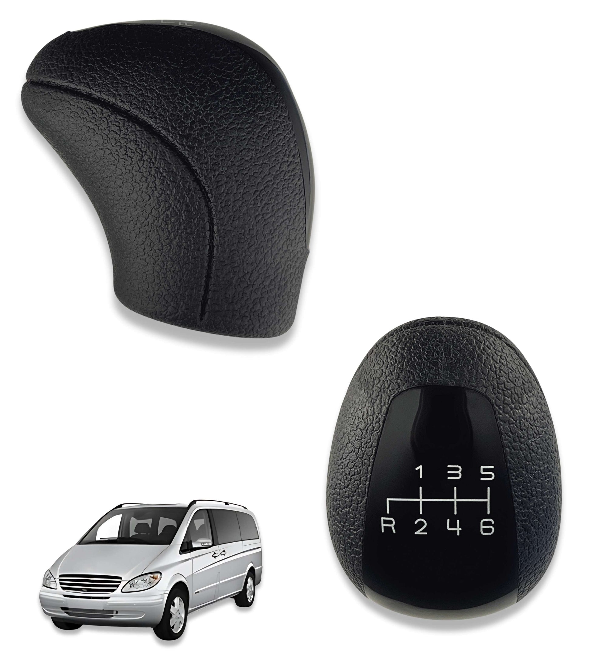 6 Speed ​​Gear Shift Knob Compatible with Mercedes-Benz Vito Viano Sprinter II and Volkswagen Crafter I, OEM A9062600509 2E1711101B