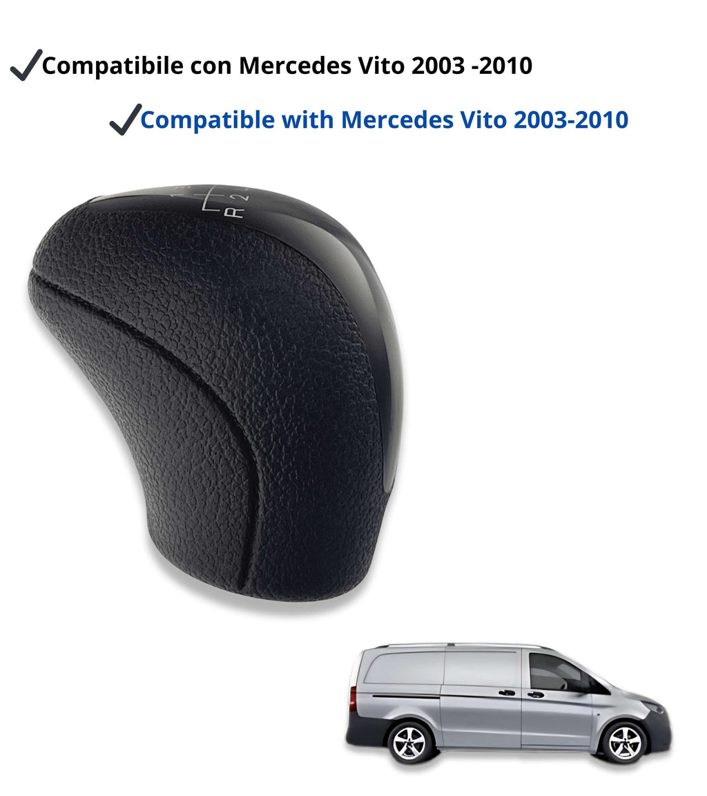 6 Speed ​​Gear Shift Knob Compatible with Mercedes-Benz Vito Viano Sprinter II and Volkswagen Crafter I, OEM A9062600509 2E1711101B